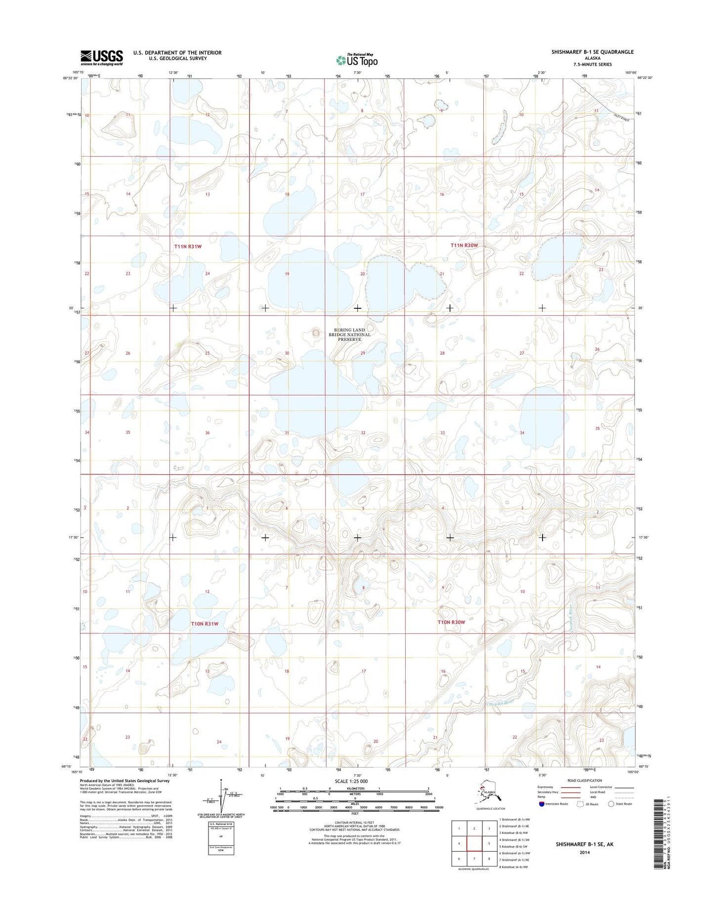 Shishmaref B-1 SE Alaska US Topo Map Image