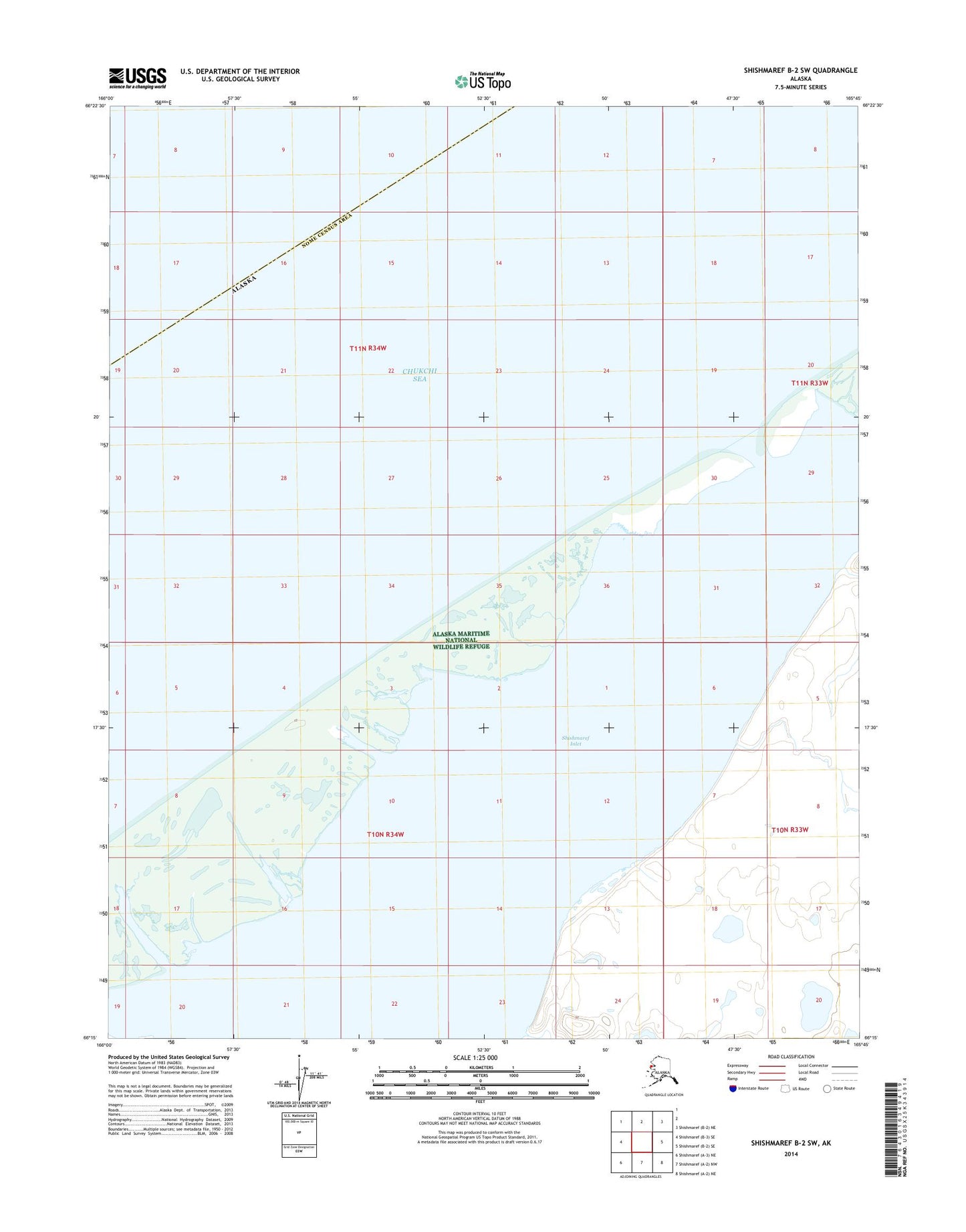 Shishmaref B-2 SW Alaska US Topo Map Image