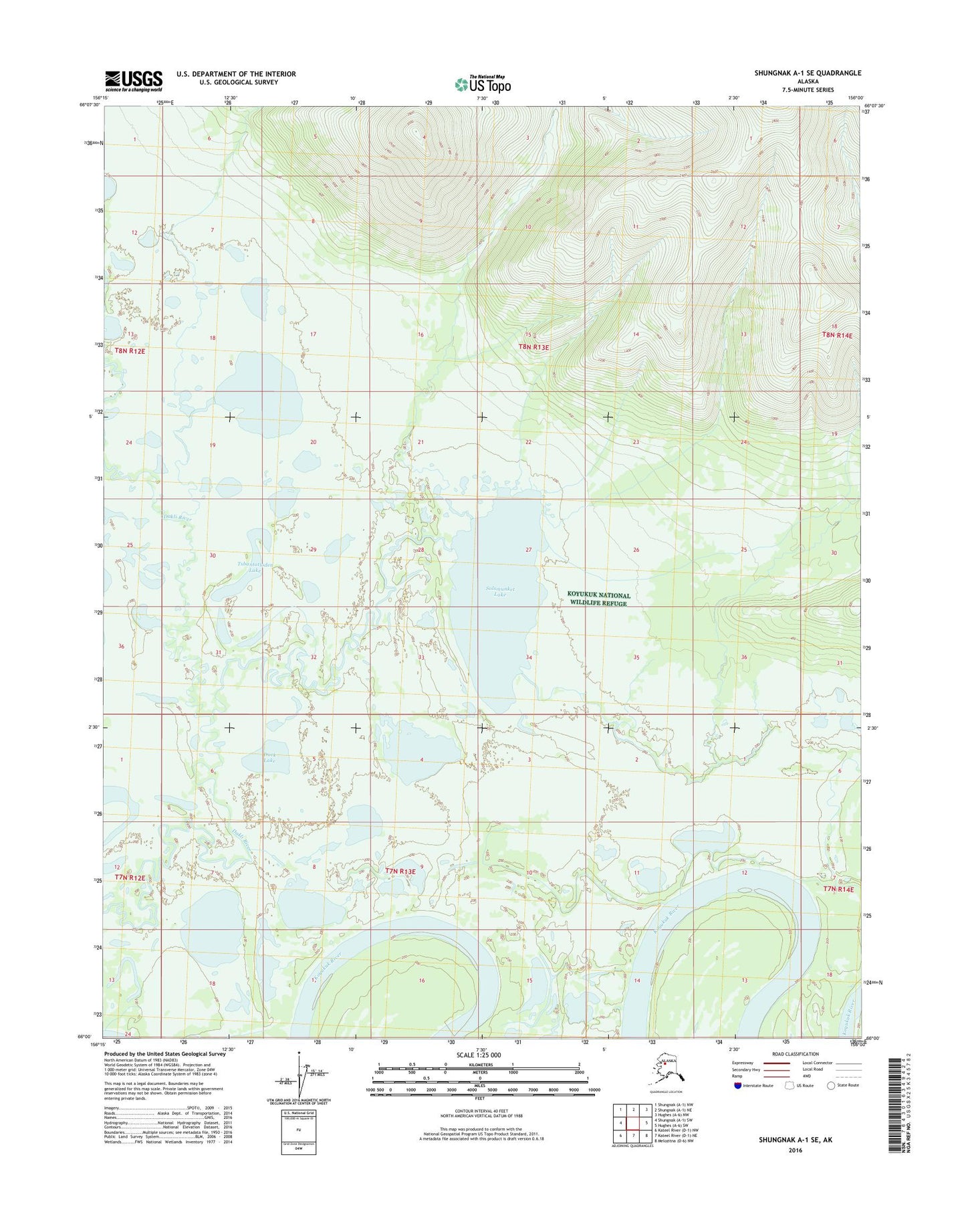Shungnak A-1 SE Alaska US Topo Map Image