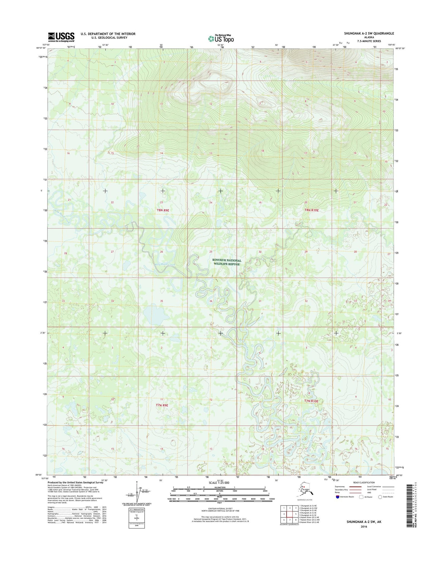 Shungnak A-2 SW Alaska US Topo Map Image