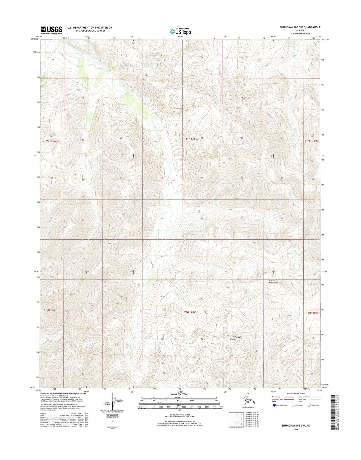 Shungnak B-3 SW Alaska US Topo Map Image