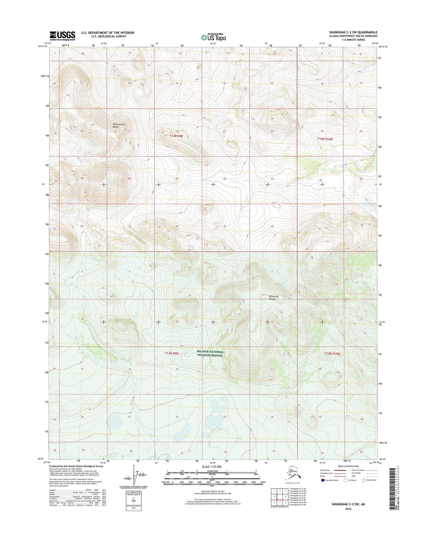 Shungnak C-2 SW Alaska US Topo Map Image
