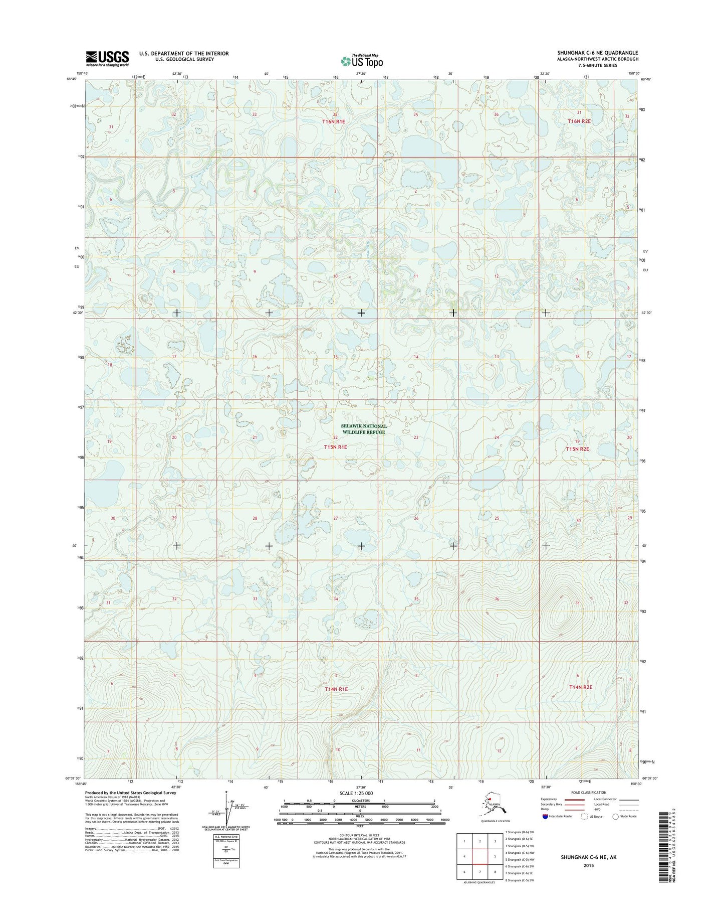 Shungnak C-6 NE Alaska US Topo Map Image
