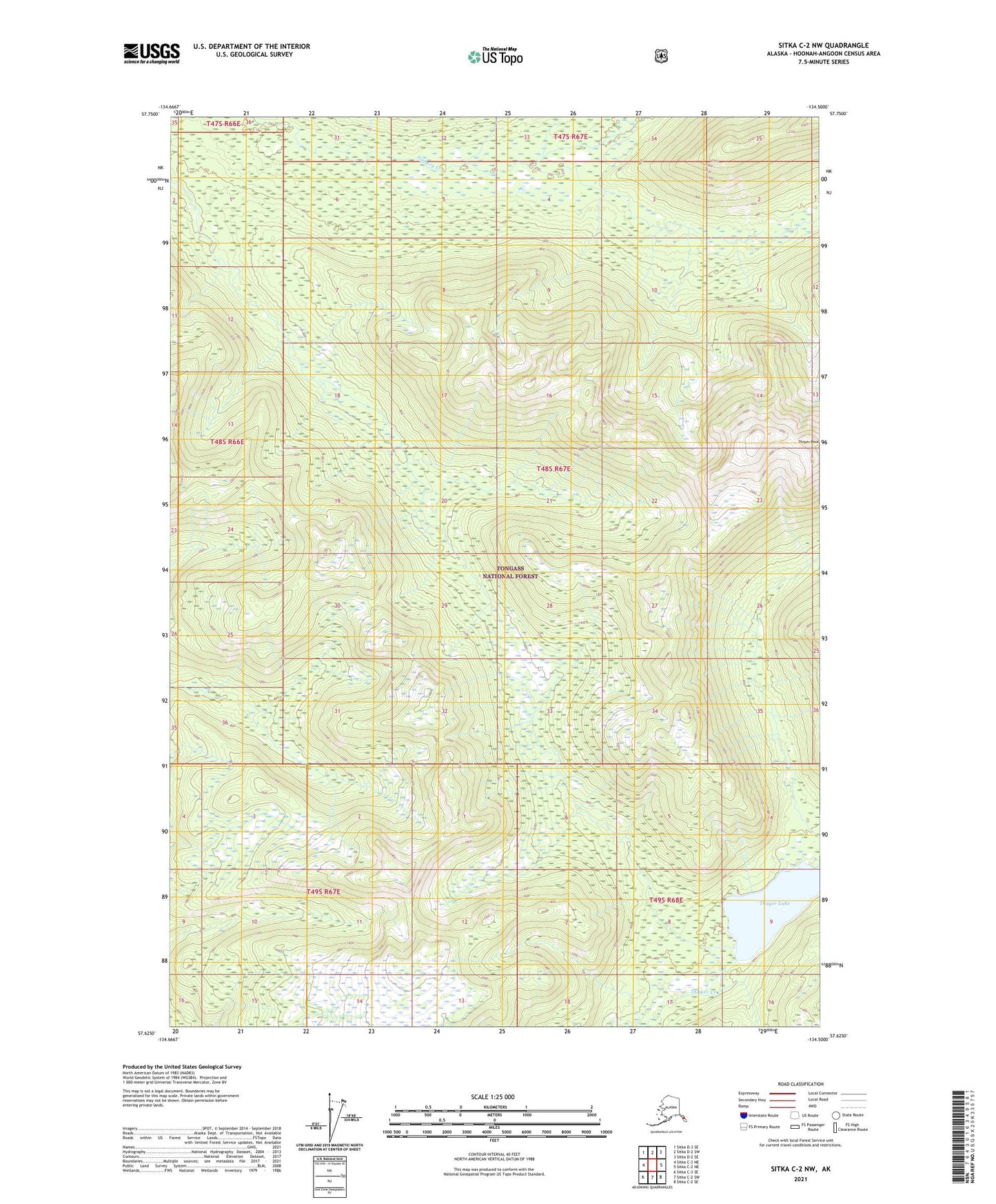 Sitka C-2 NW Alaska US Topo Map Image