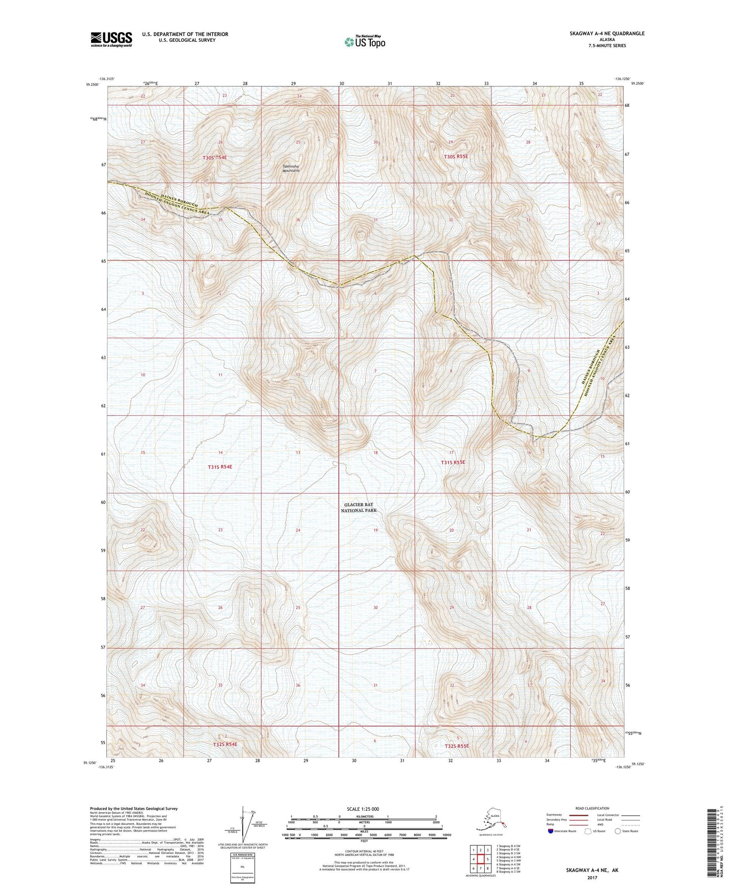 Skagway A-4 NE Alaska US Topo Map Image