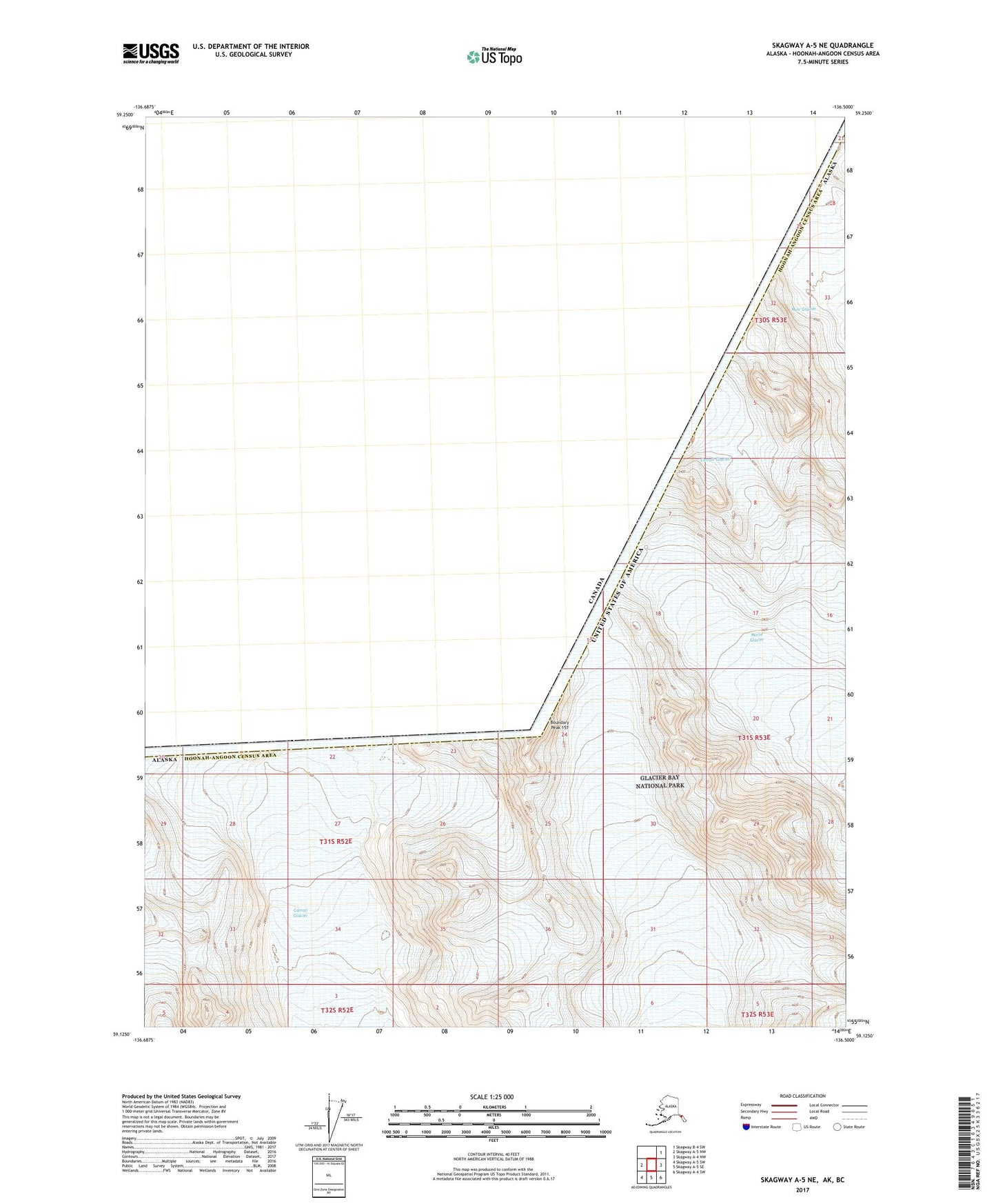 Skagway A-5 NE Alaska US Topo Map Image