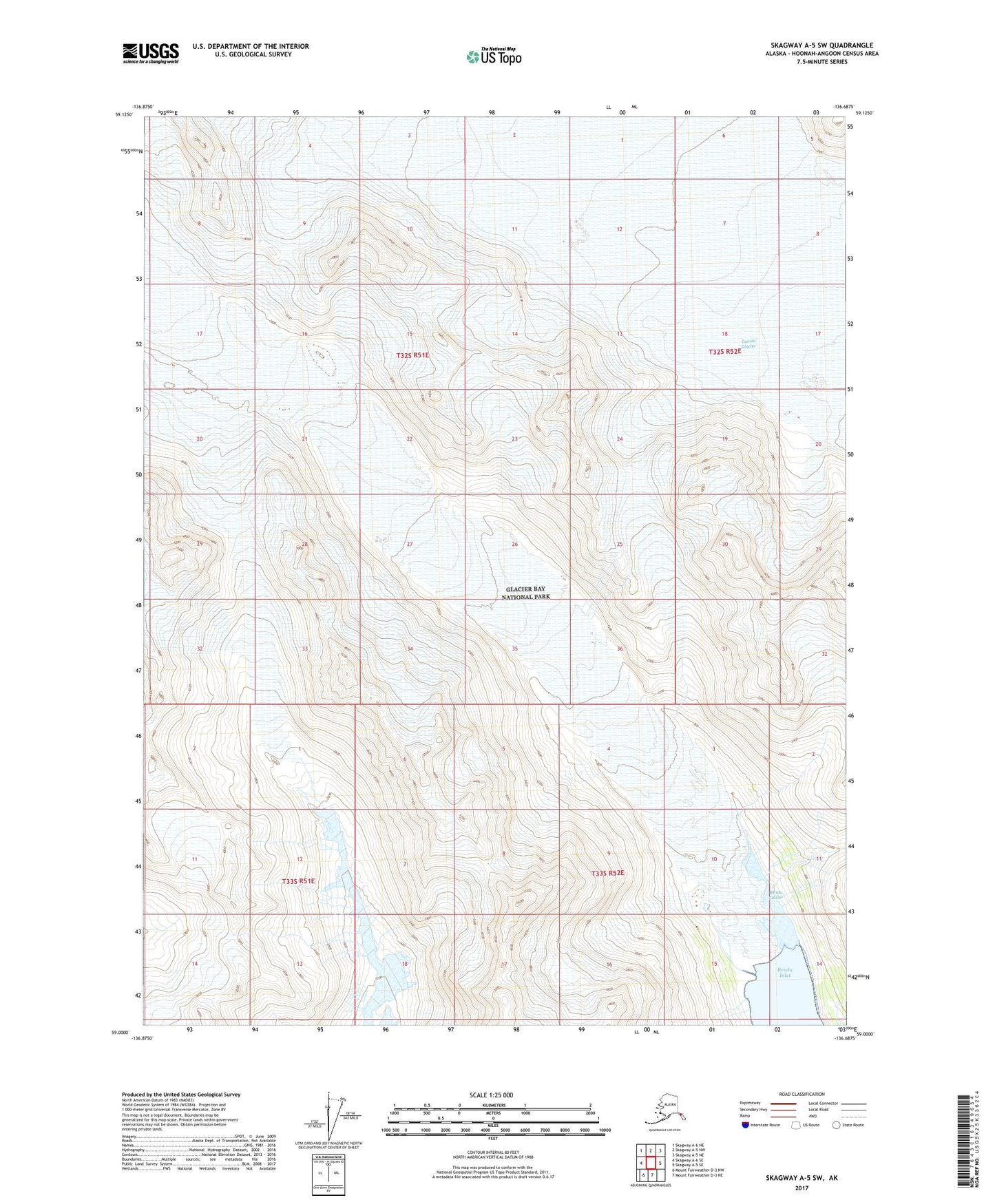 Skagway A-5 SW Alaska US Topo Map Image