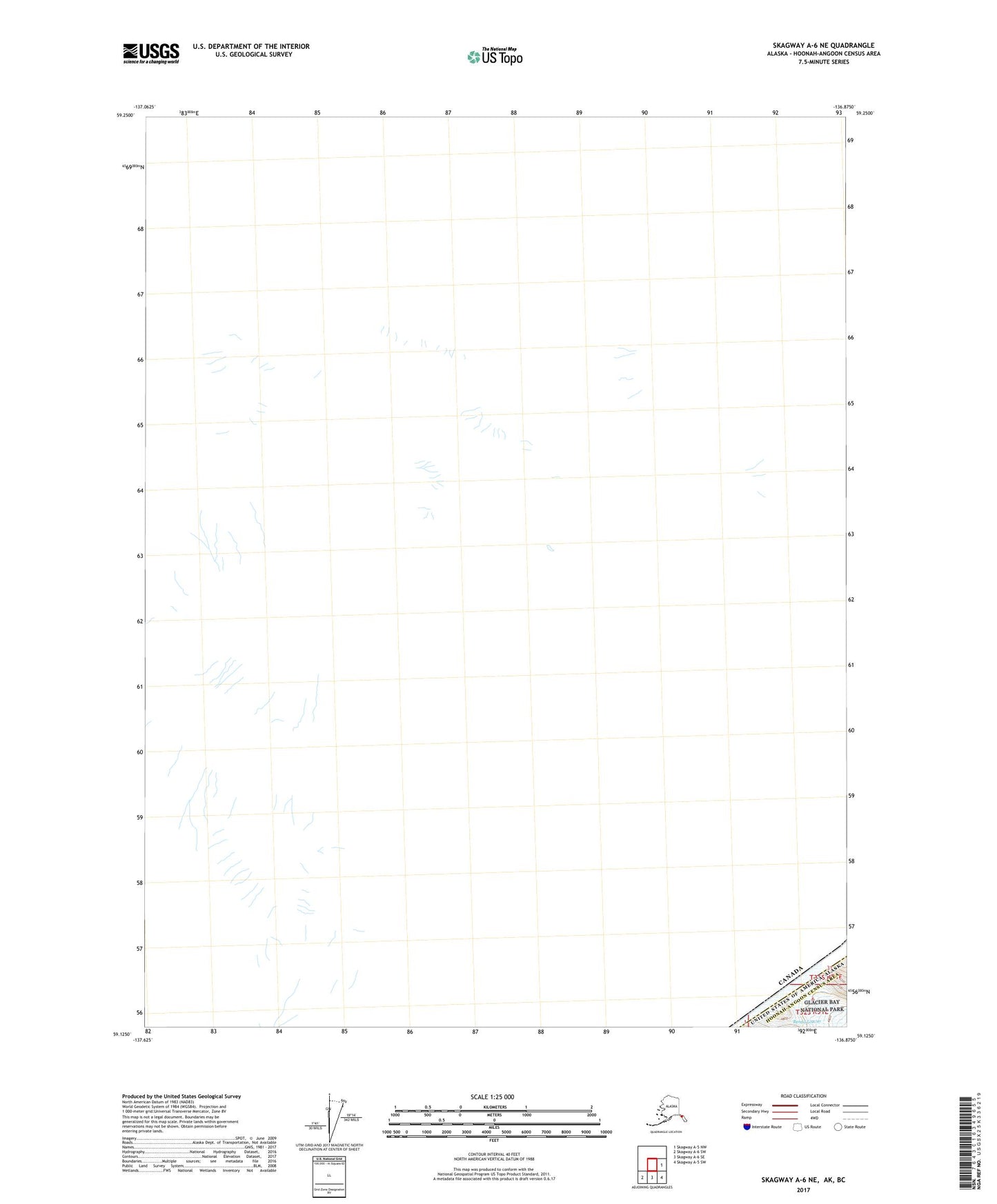 Skagway A-6 NE Alaska US Topo Map Image