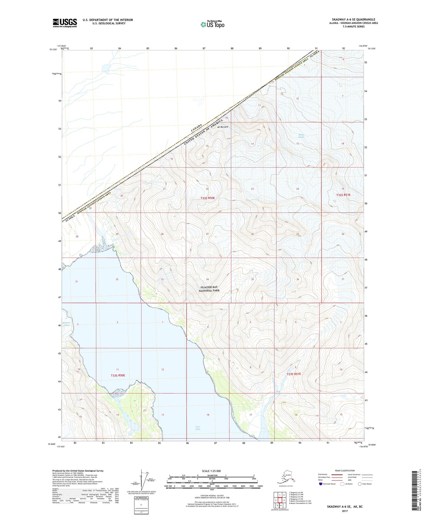 Skagway A-6 SE Alaska US Topo Map Image