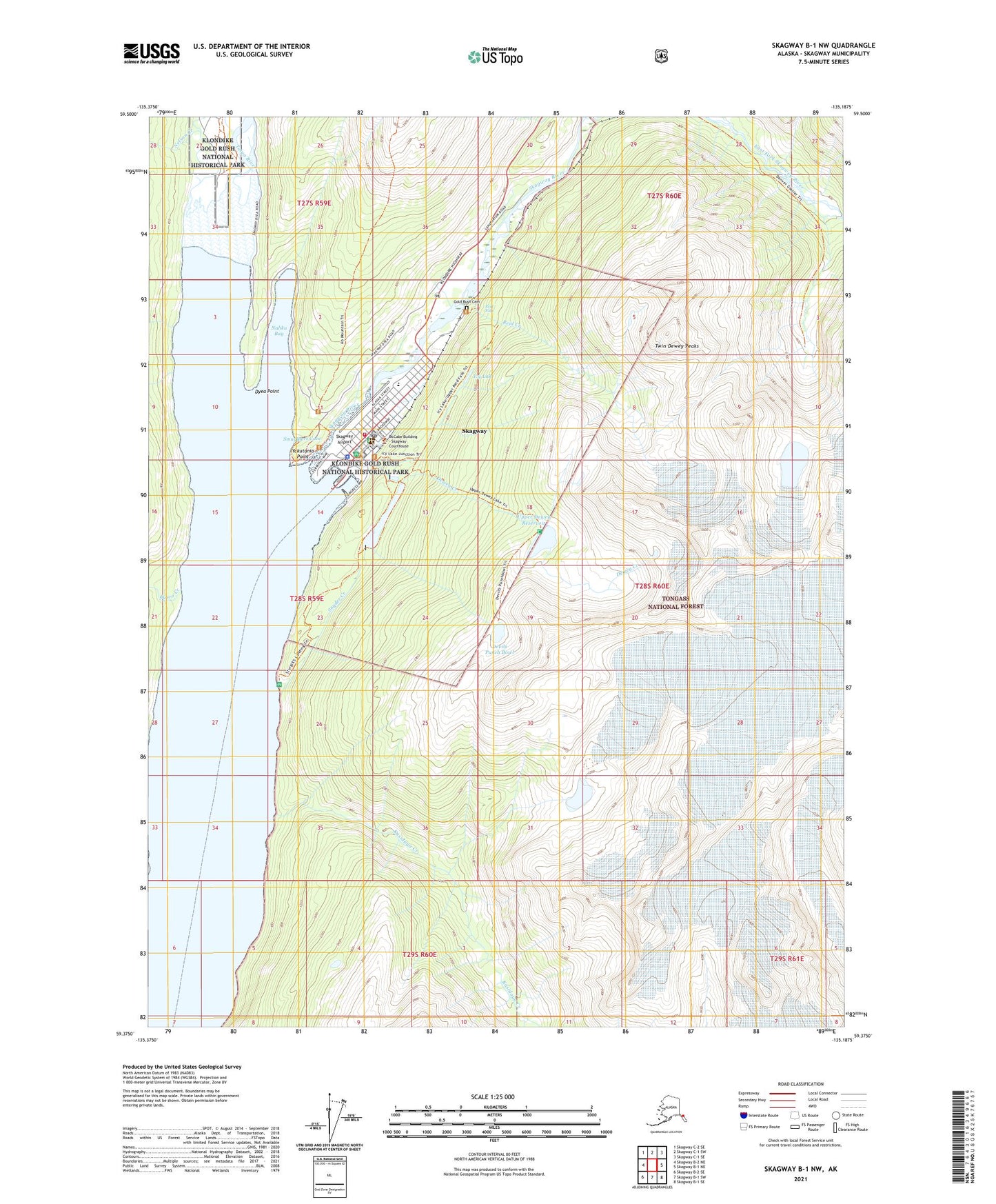 Skagway B-1 NW Alaska US Topo Map Image