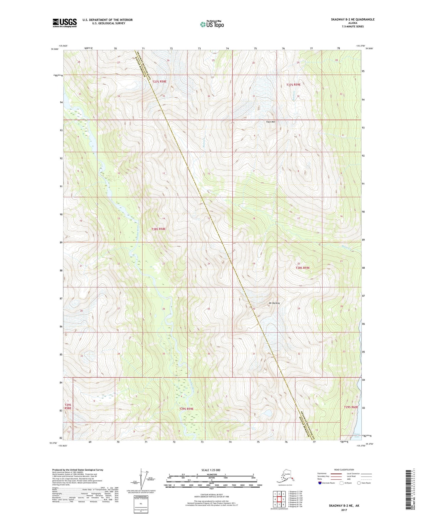 Skagway B-2 NE Alaska US Topo Map Image