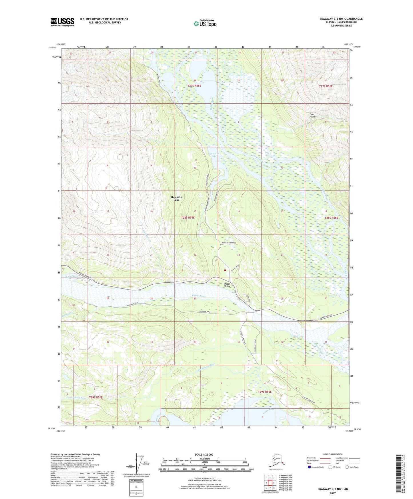 Skagway B-3 NW Alaska US Topo Map Image