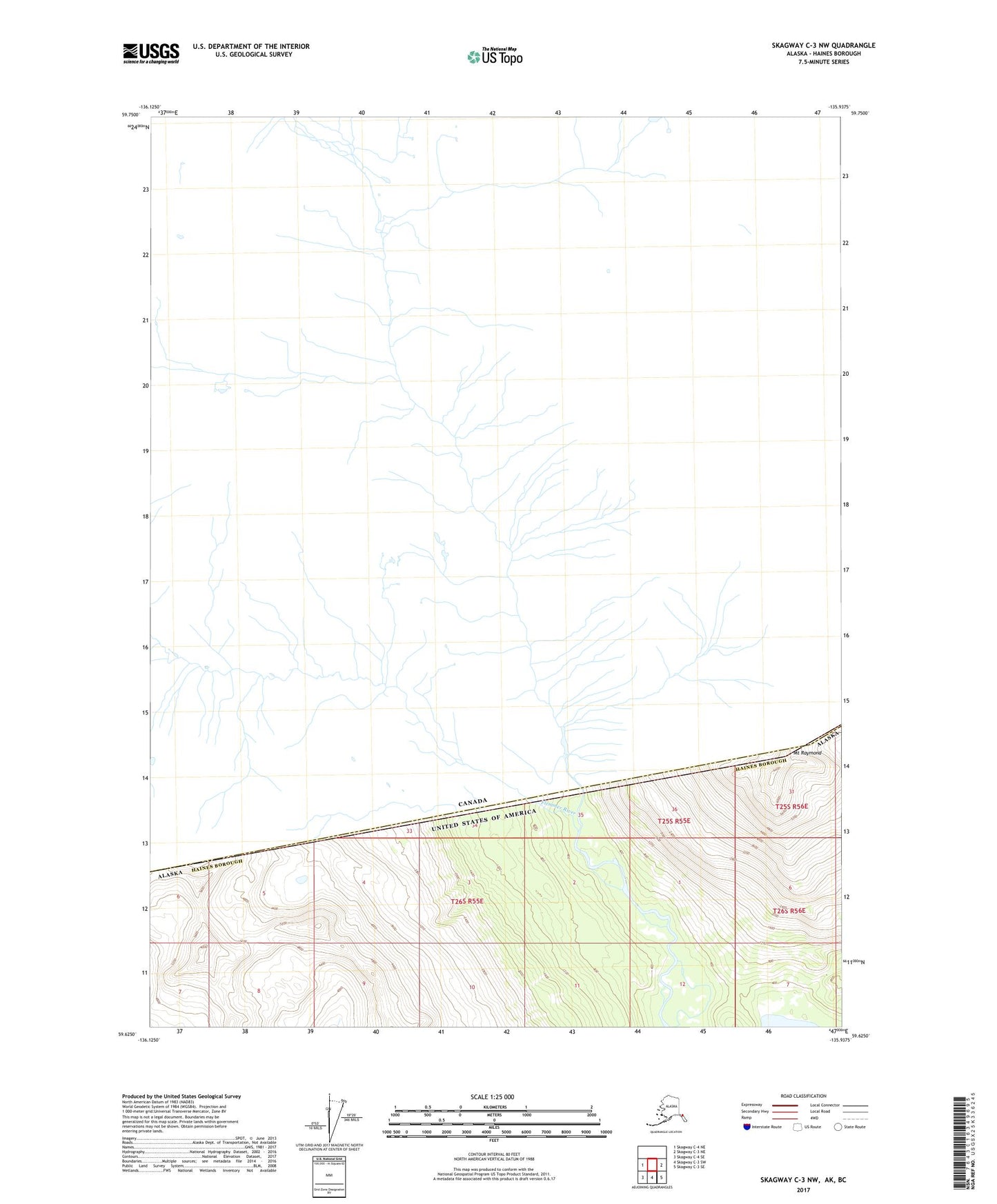 Skagway C-3 NW Alaska US Topo Map Image