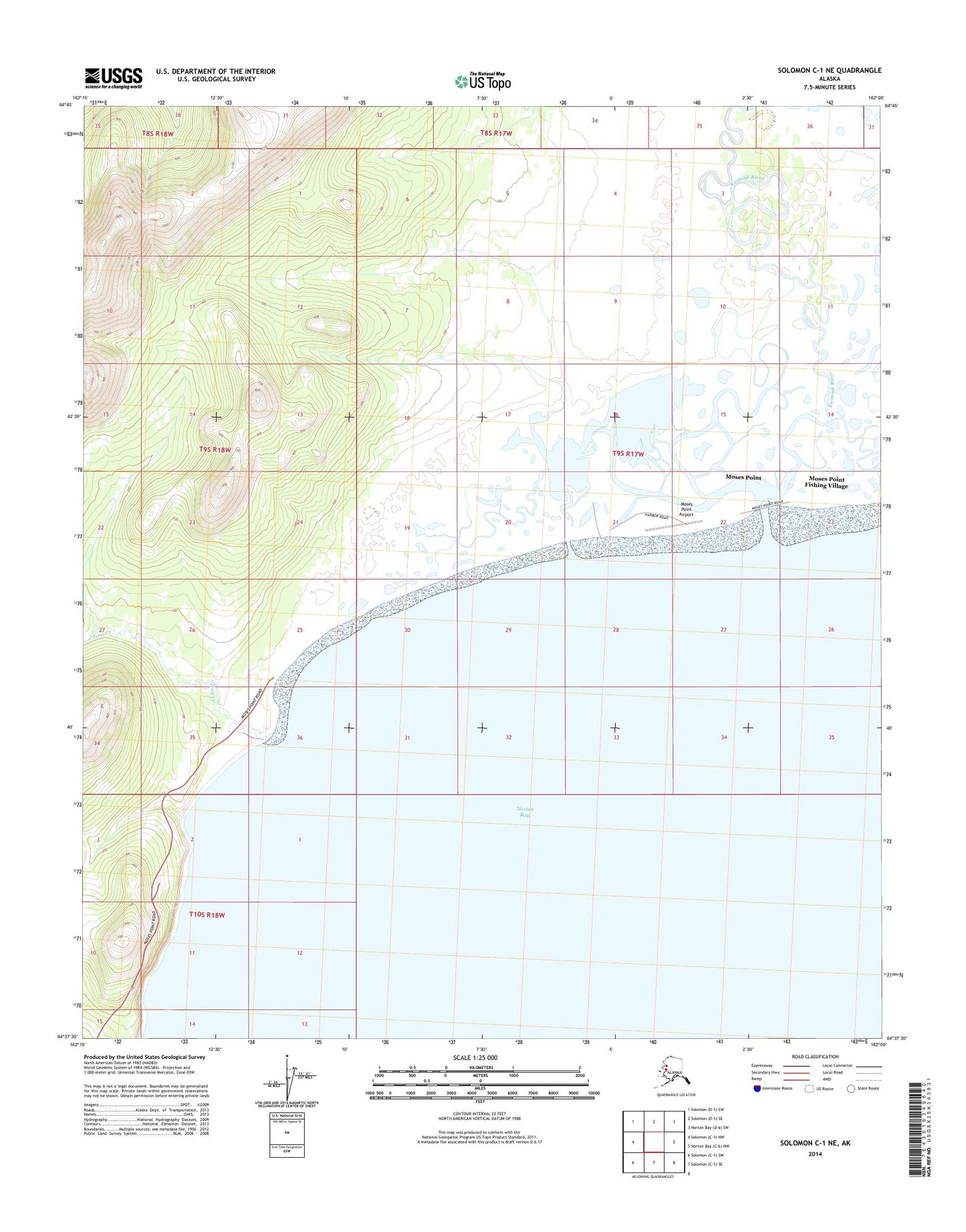 Solomon C-1 NE Alaska US Topo Map Image