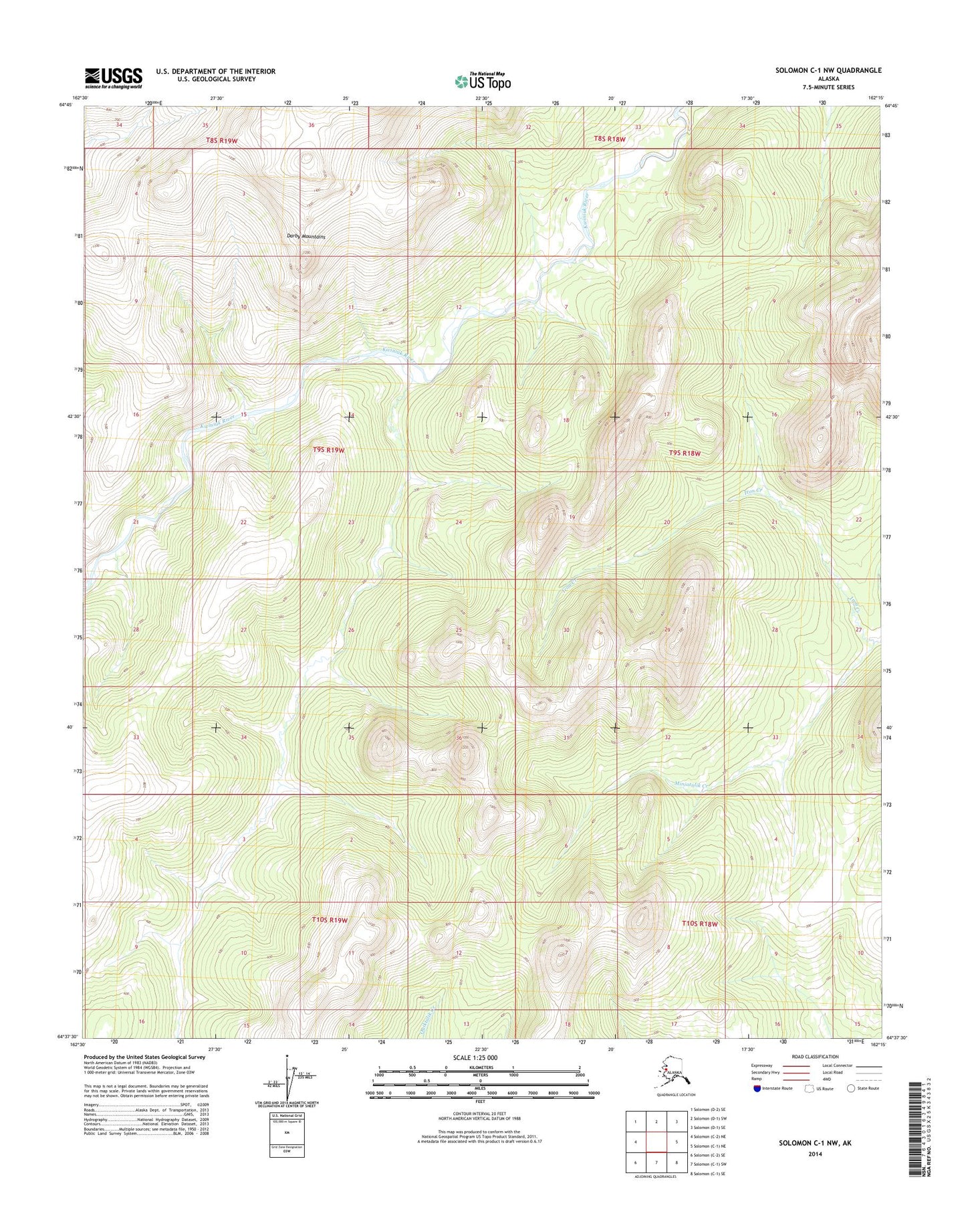 Solomon C-1 NW Alaska US Topo Map Image