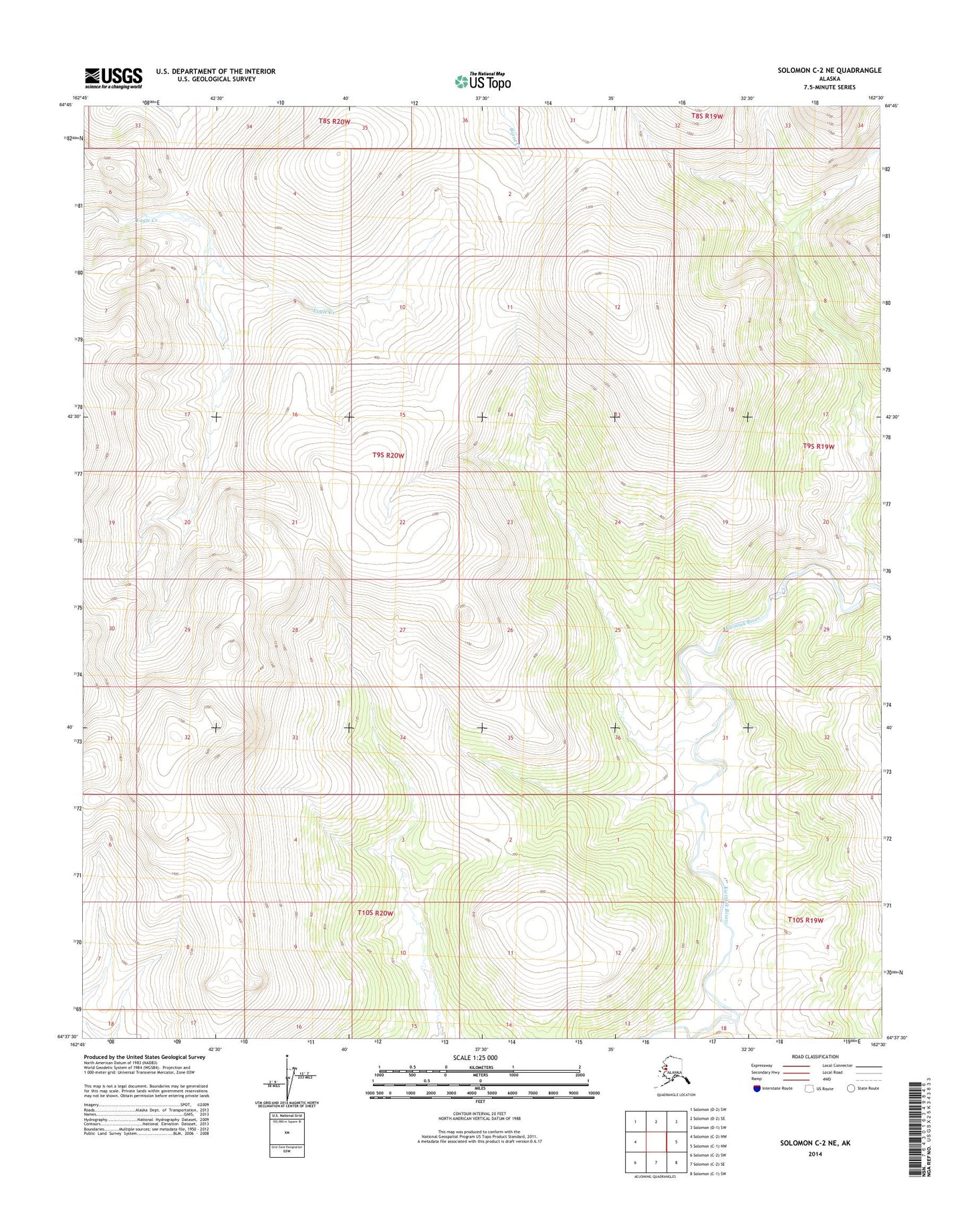 Solomon C-2 NE Alaska US Topo Map Image