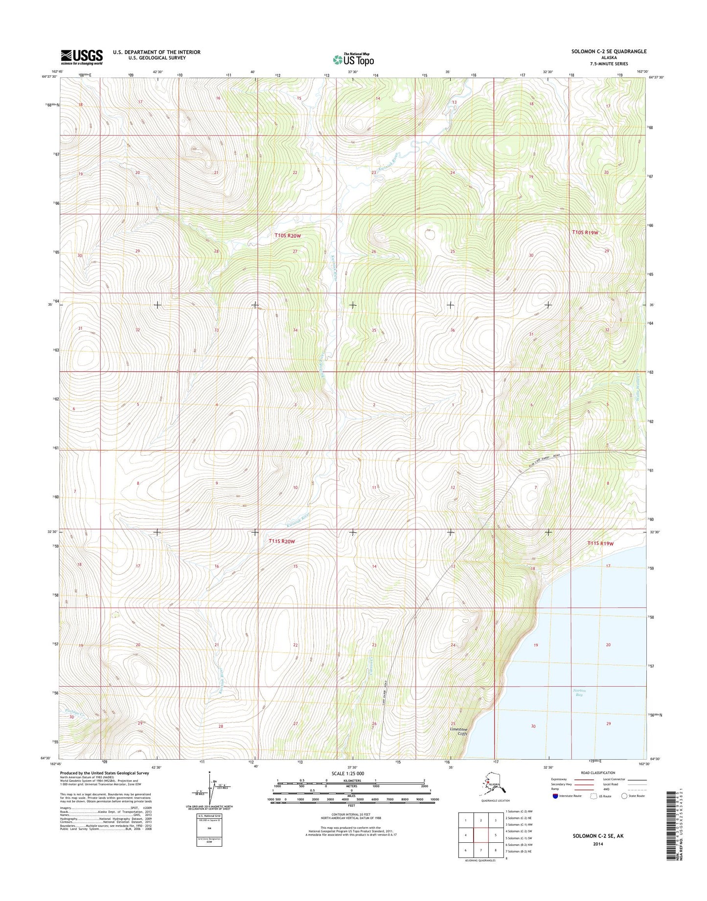 Solomon C-2 SE Alaska US Topo Map Image