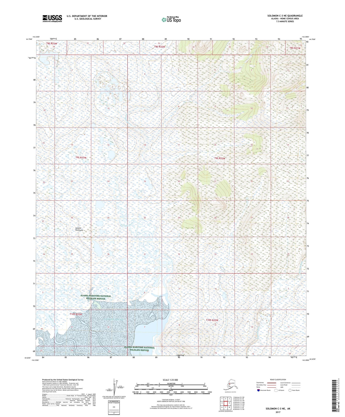 Solomon C-3 NE Alaska US Topo Map Image
