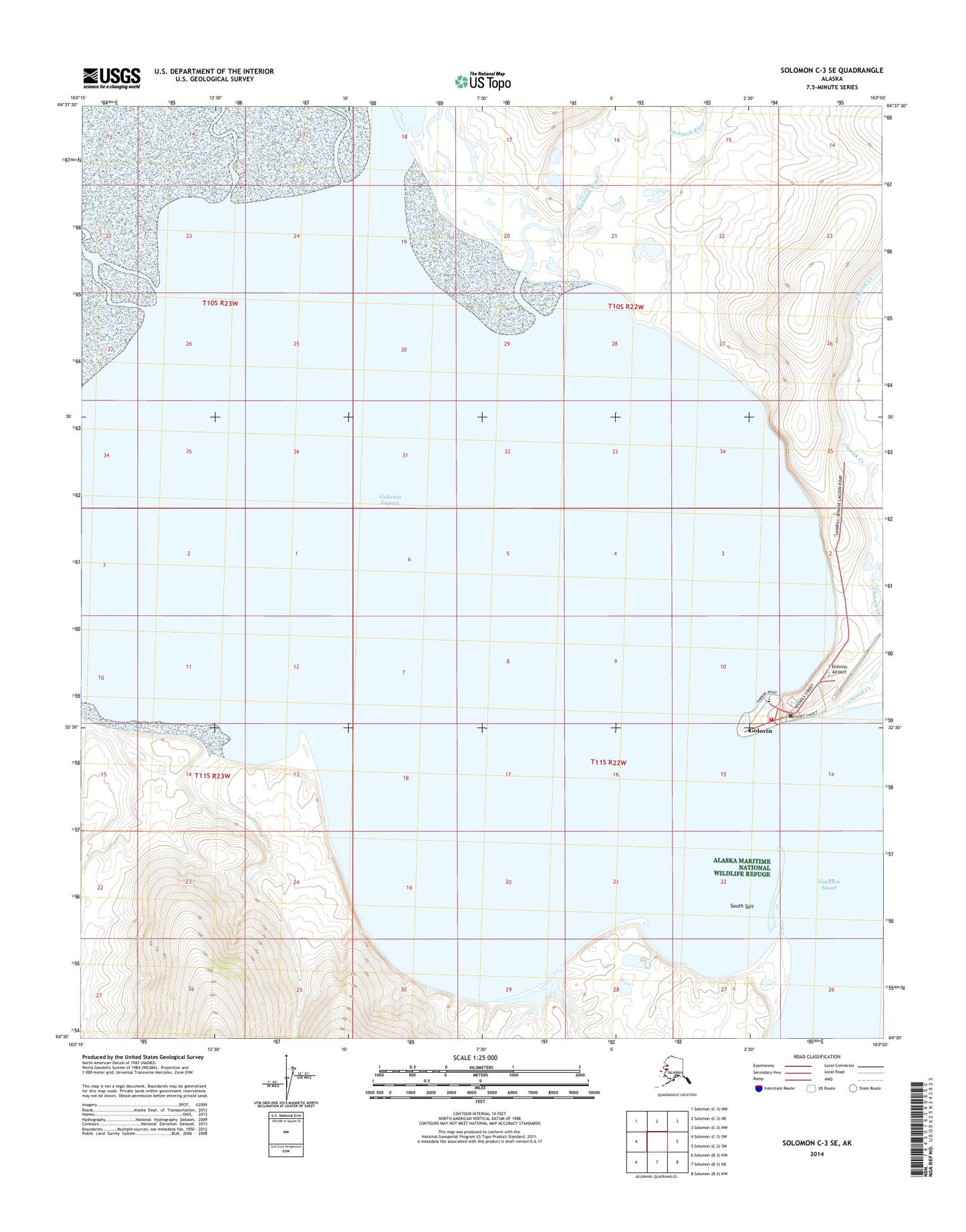 Solomon C-3 SE Alaska US Topo Map Image