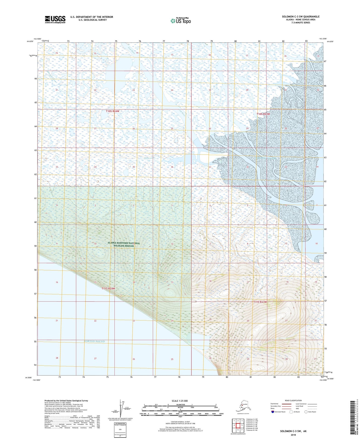 Solomon C-3 SW Alaska US Topo Map Image