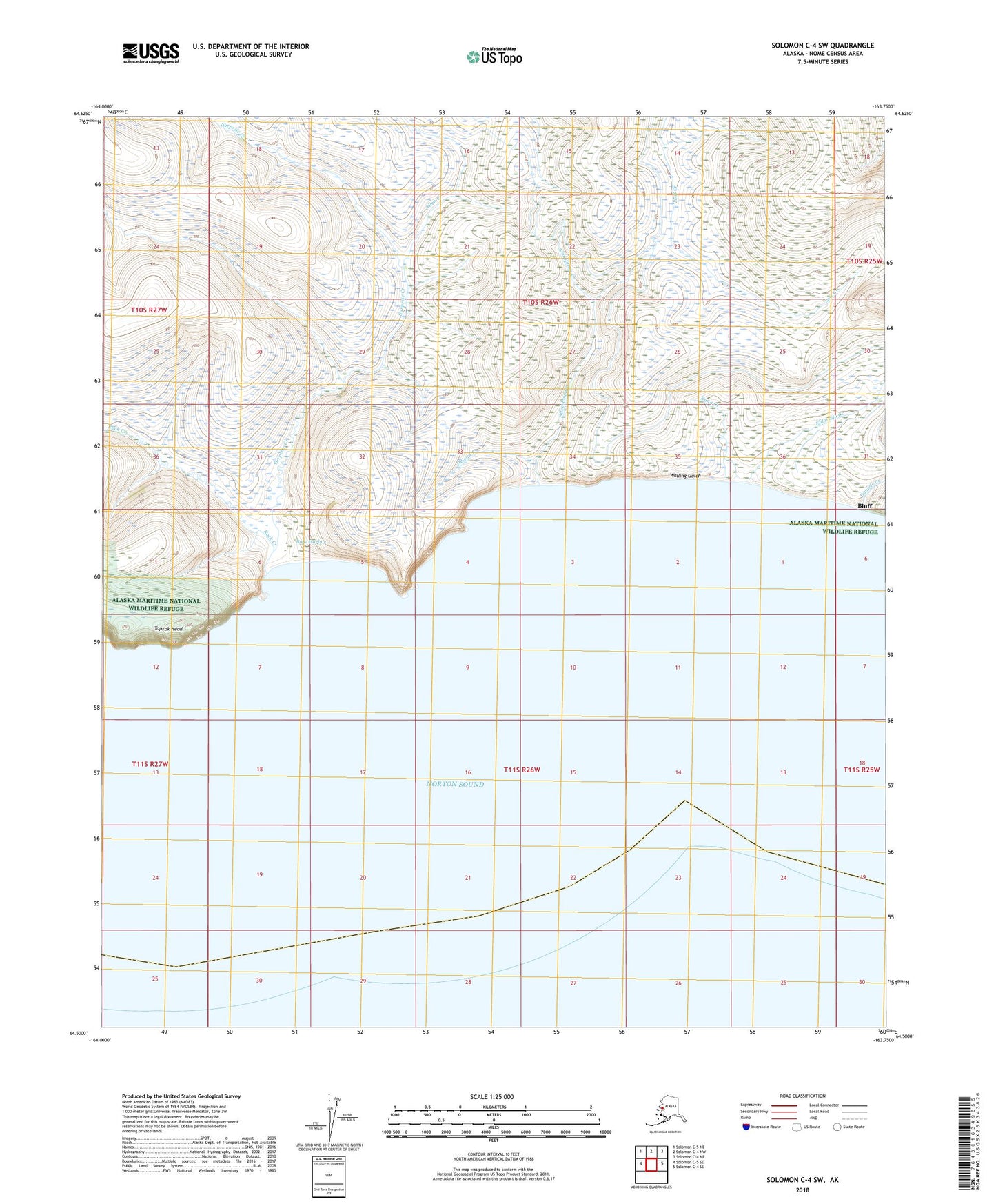 Solomon C-4 SW Alaska US Topo Map Image