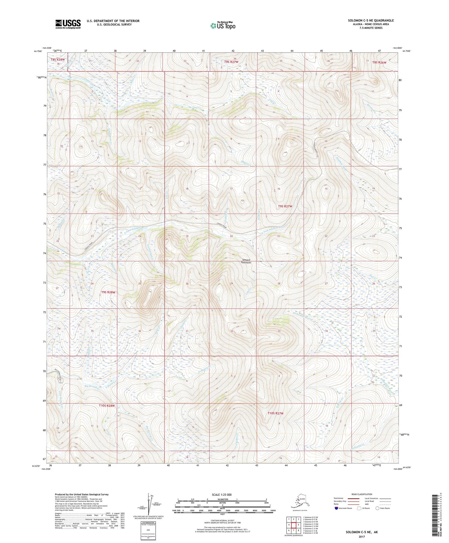 Solomon C-5 NE Alaska US Topo Map Image