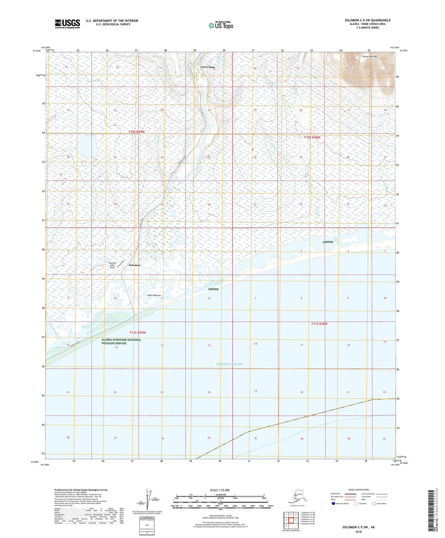 Solomon C-5 SW Alaska US Topo Map Image