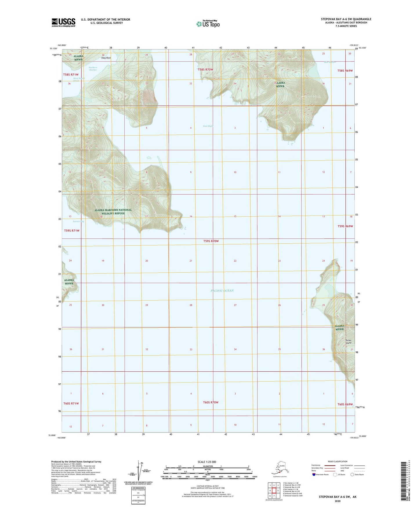 Stepovak Bay A-6 SW Alaska US Topo Map Image