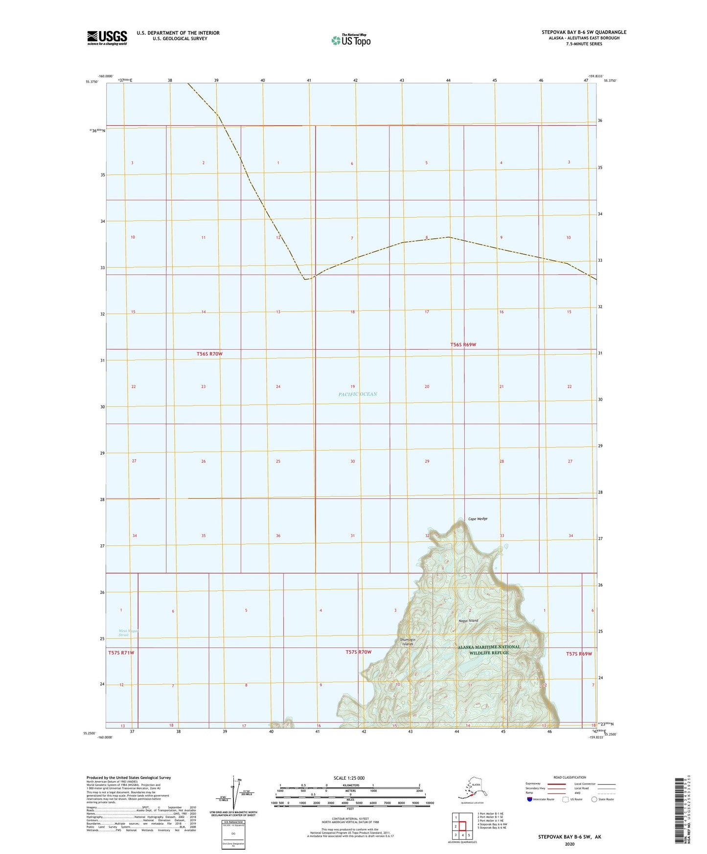 Stepovak Bay B-6 SW Alaska US Topo Map Image
