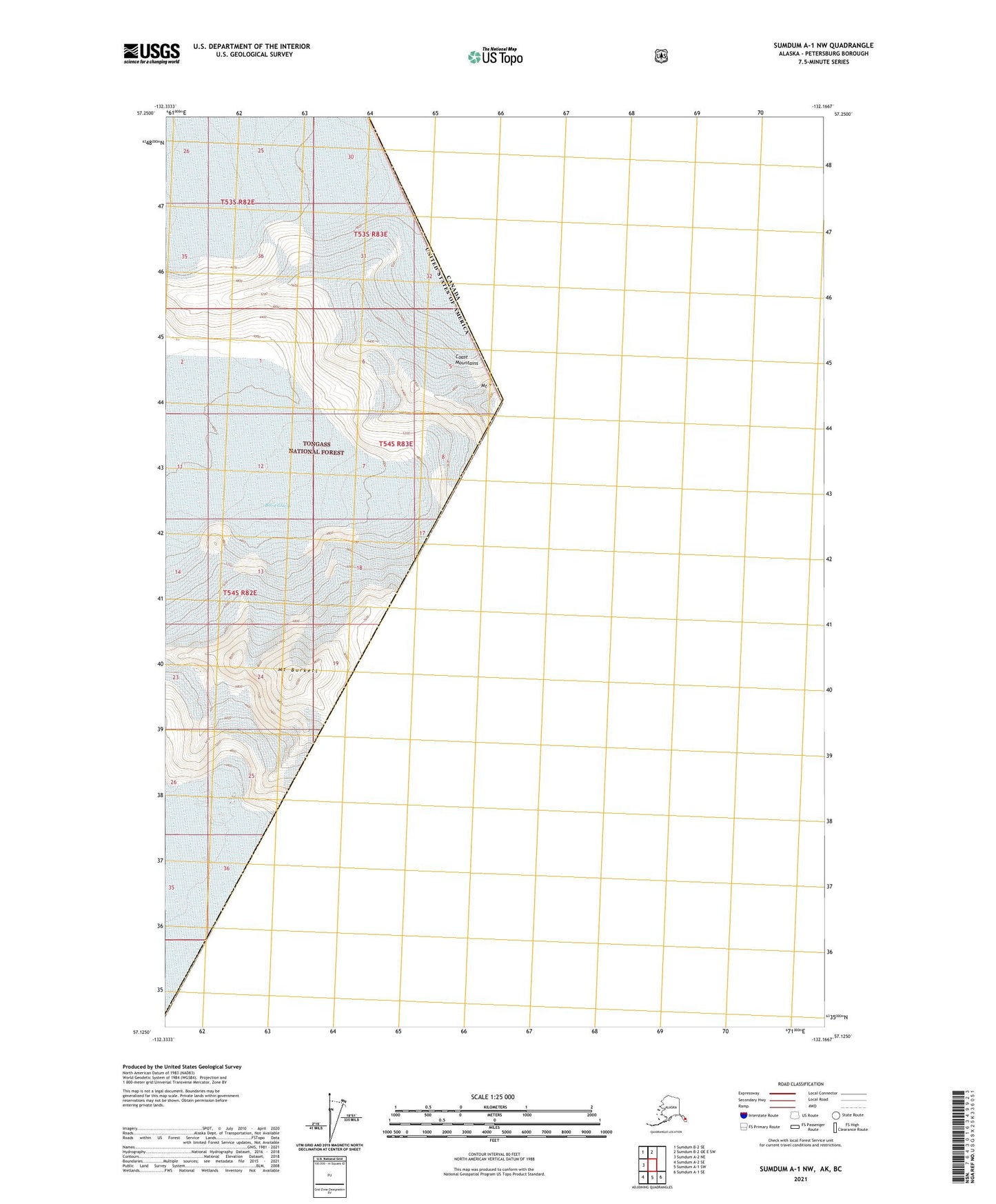 Sumdum A-1 NW Alaska US Topo Map Image