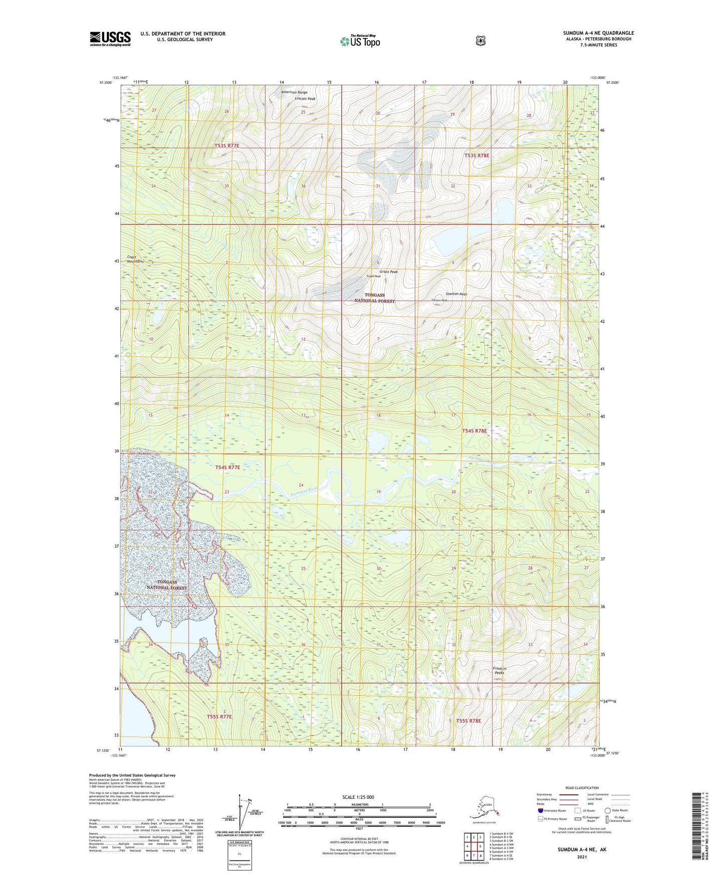 Sumdum A-4 NE Alaska US Topo Map Image