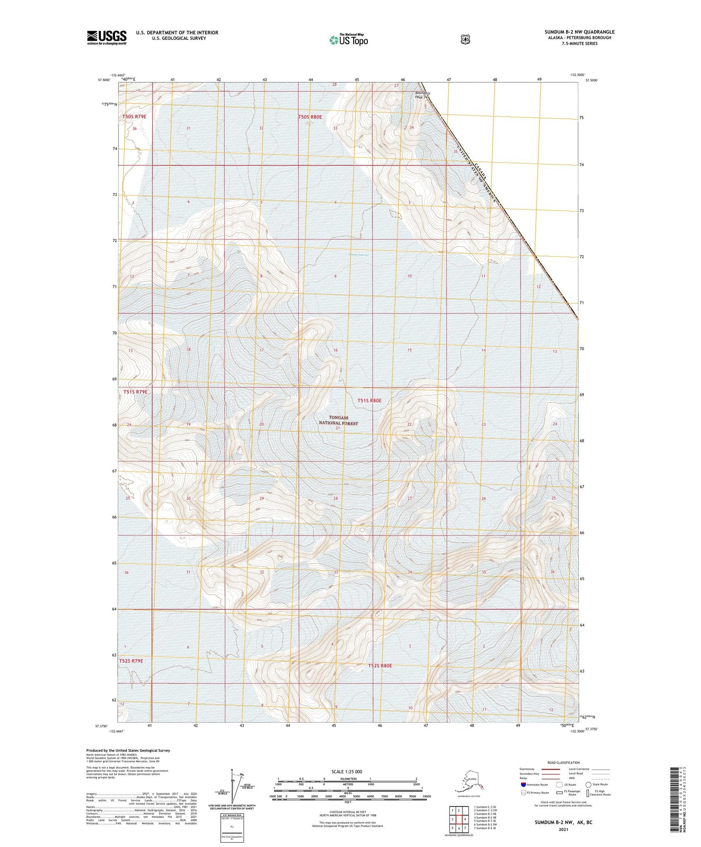 Sumdum B-2 NW Alaska US Topo Map Image