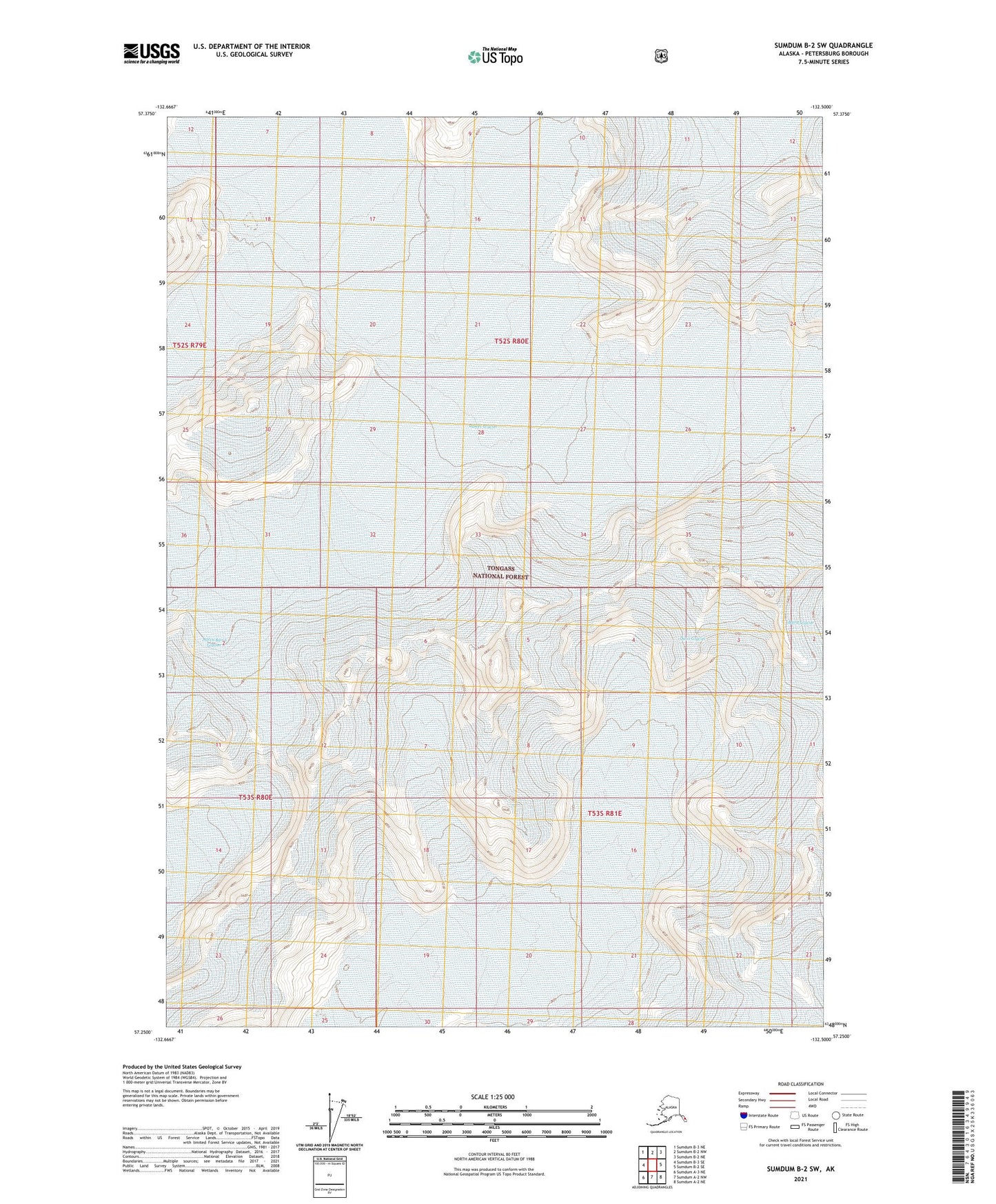 Sumdum B-2 SW Alaska US Topo Map Image
