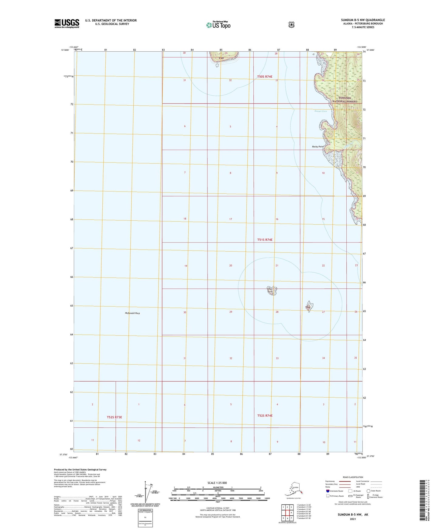 Sumdum B-5 NW Alaska US Topo Map Image