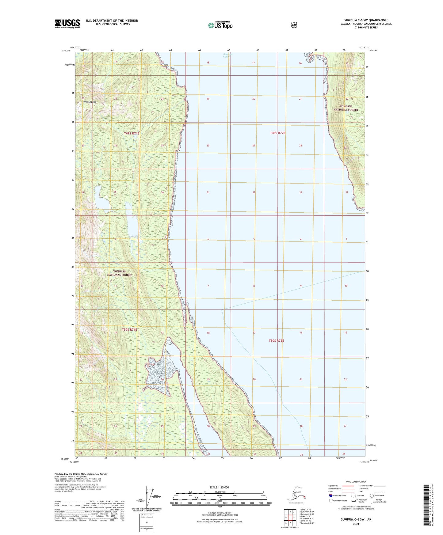 Sumdum C-6 SW Alaska US Topo Map Image