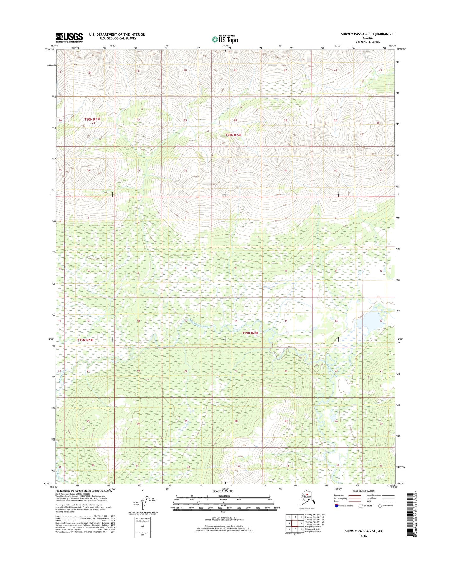 Survey Pass A-2 SE Alaska US Topo Map Image