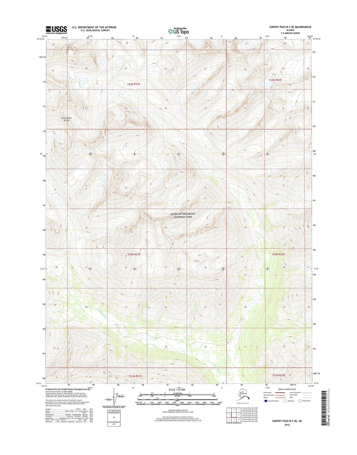 Survey Pass B-3 SE Alaska US Topo Map Image