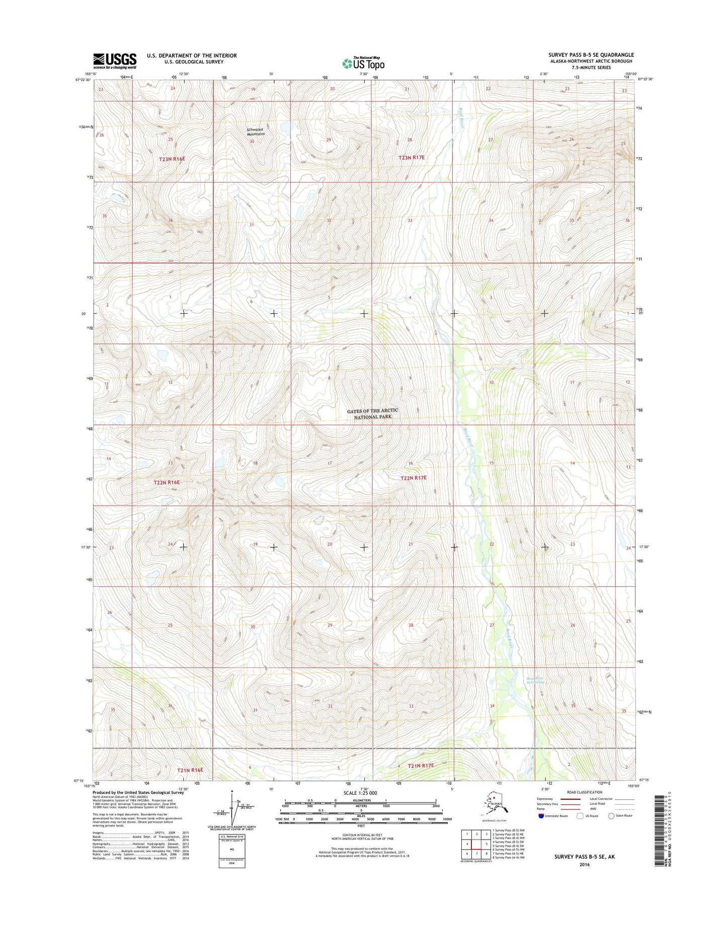 Survey Pass B-5 SE Alaska US Topo Map Image