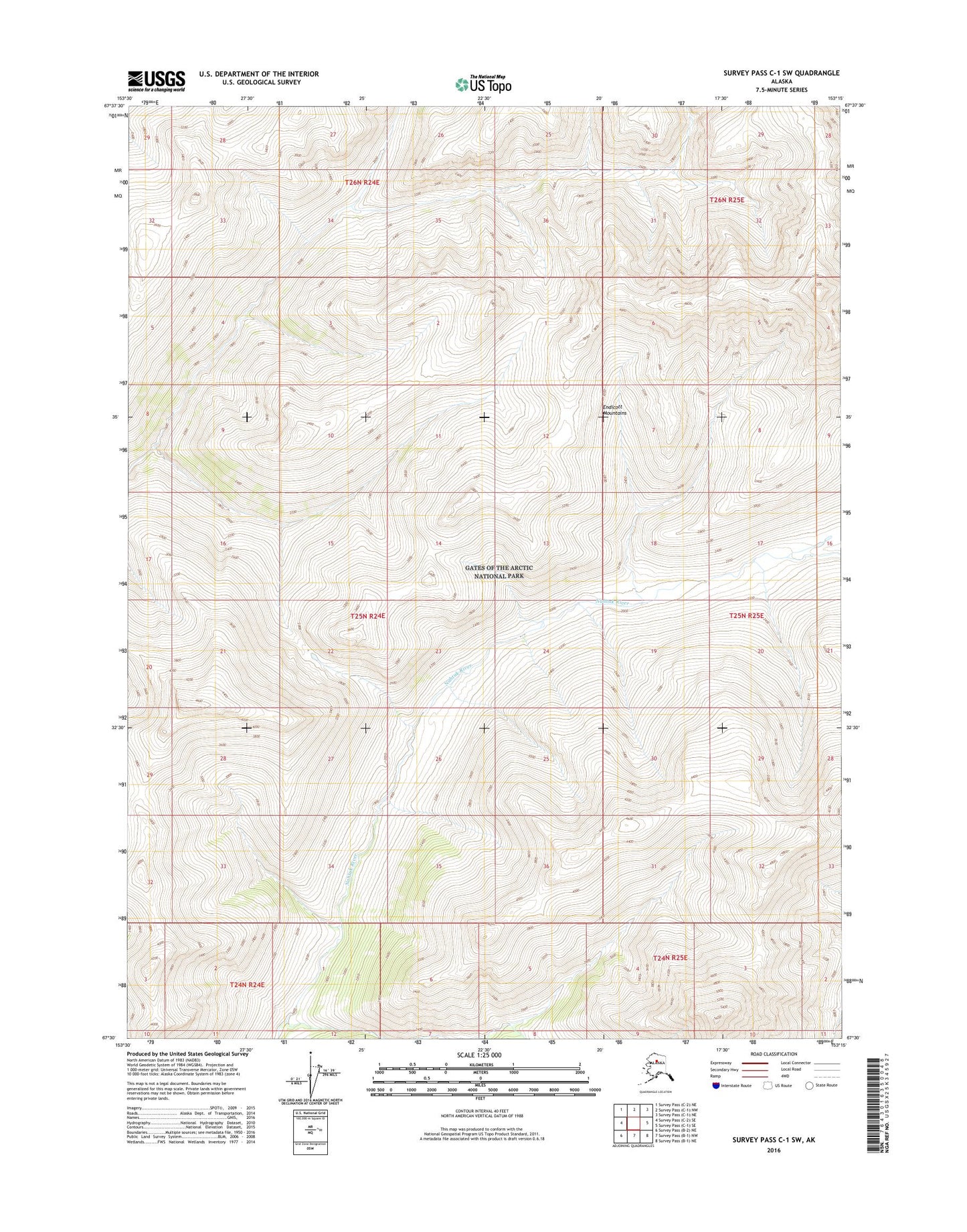 Survey Pass C-1 SW Alaska US Topo Map Image