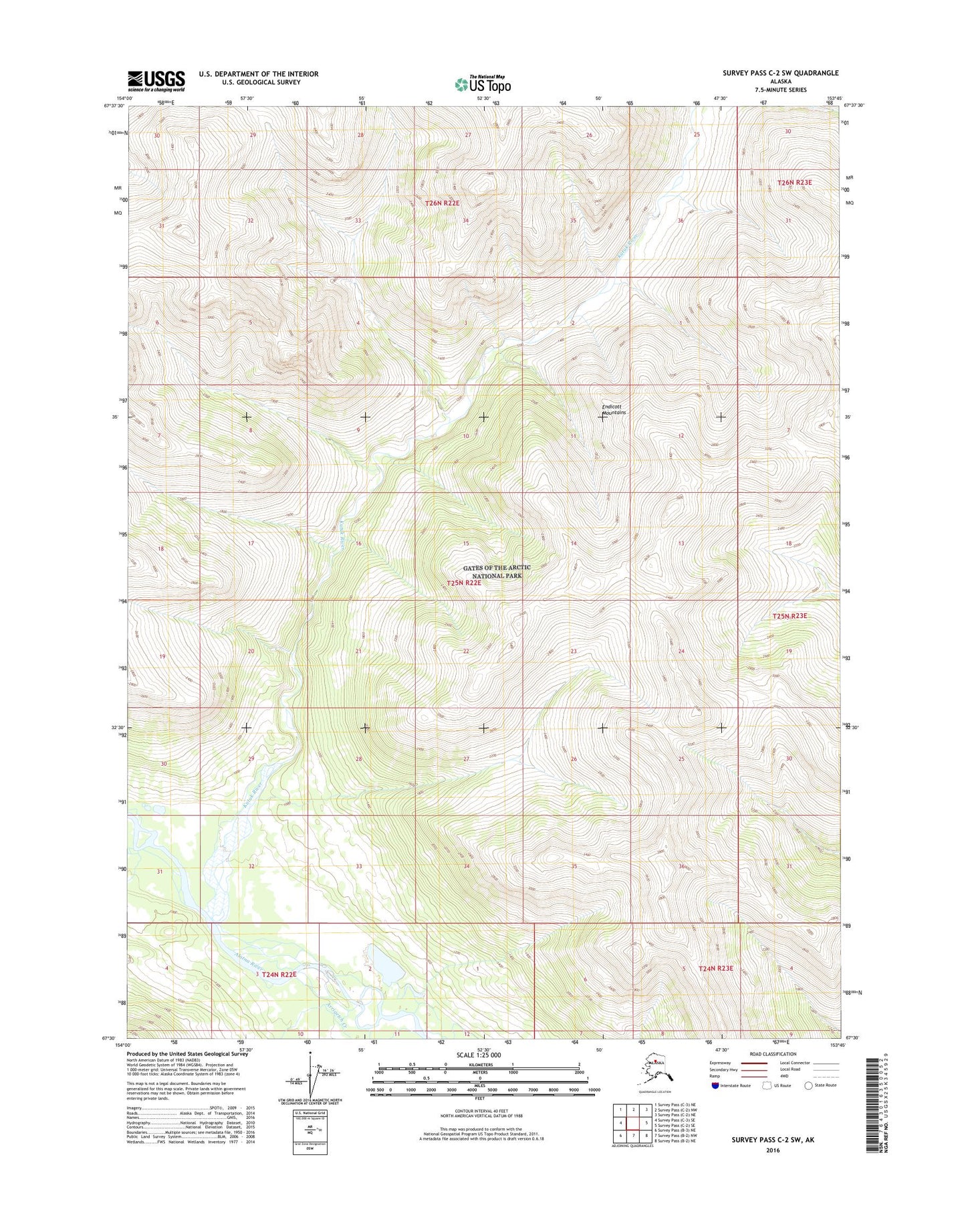 Survey Pass C-2 SW Alaska US Topo Map Image