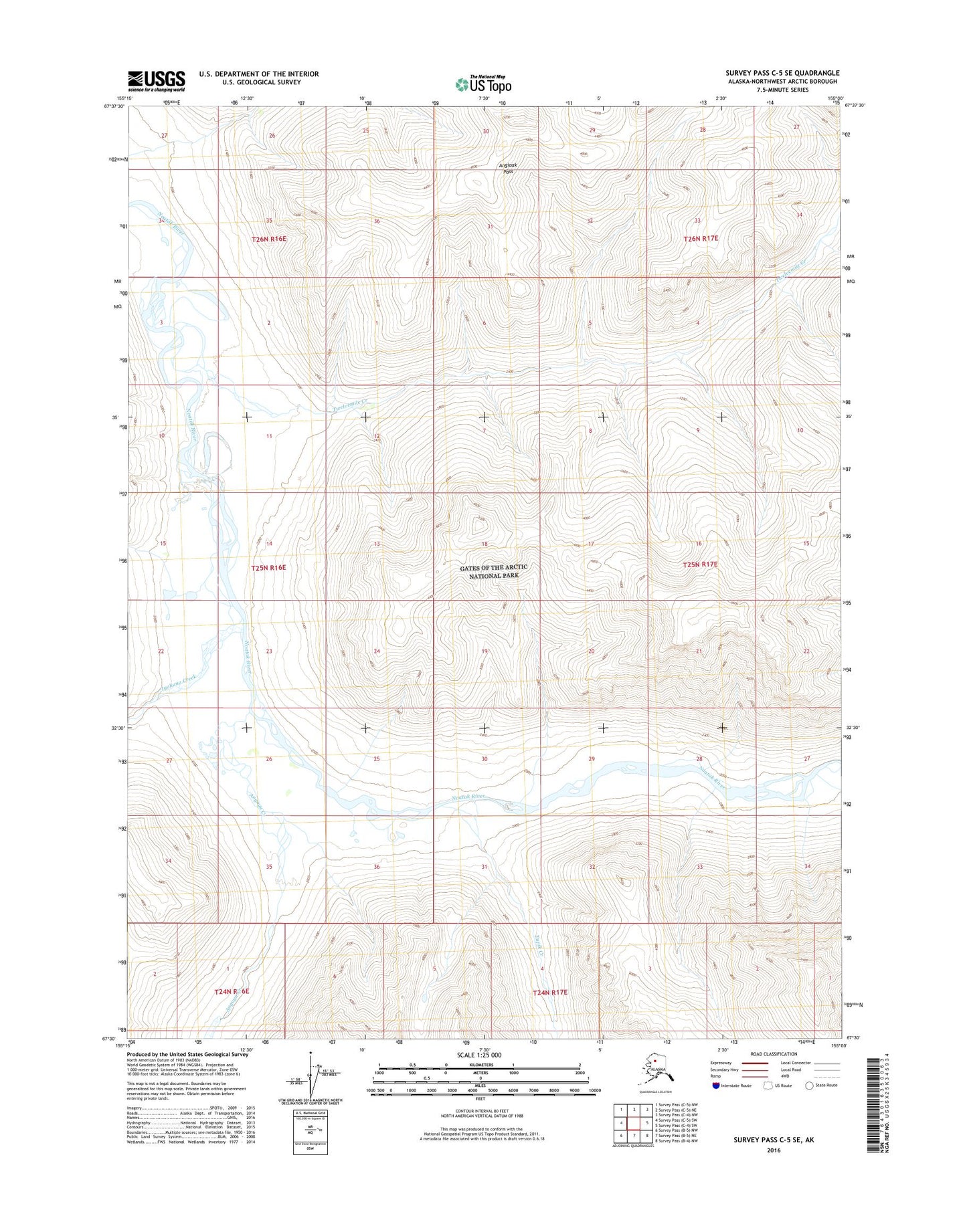 Survey Pass C-5 SE Alaska US Topo Map Image