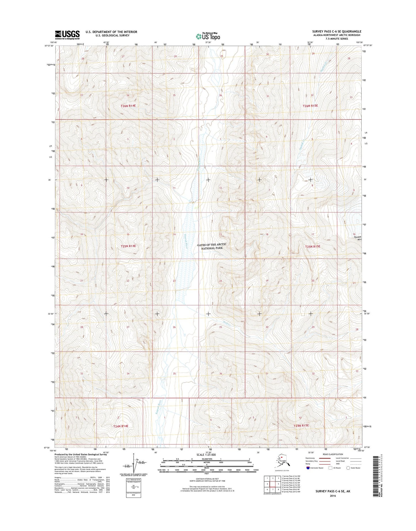 Survey Pass C-6 SE Alaska US Topo Map Image