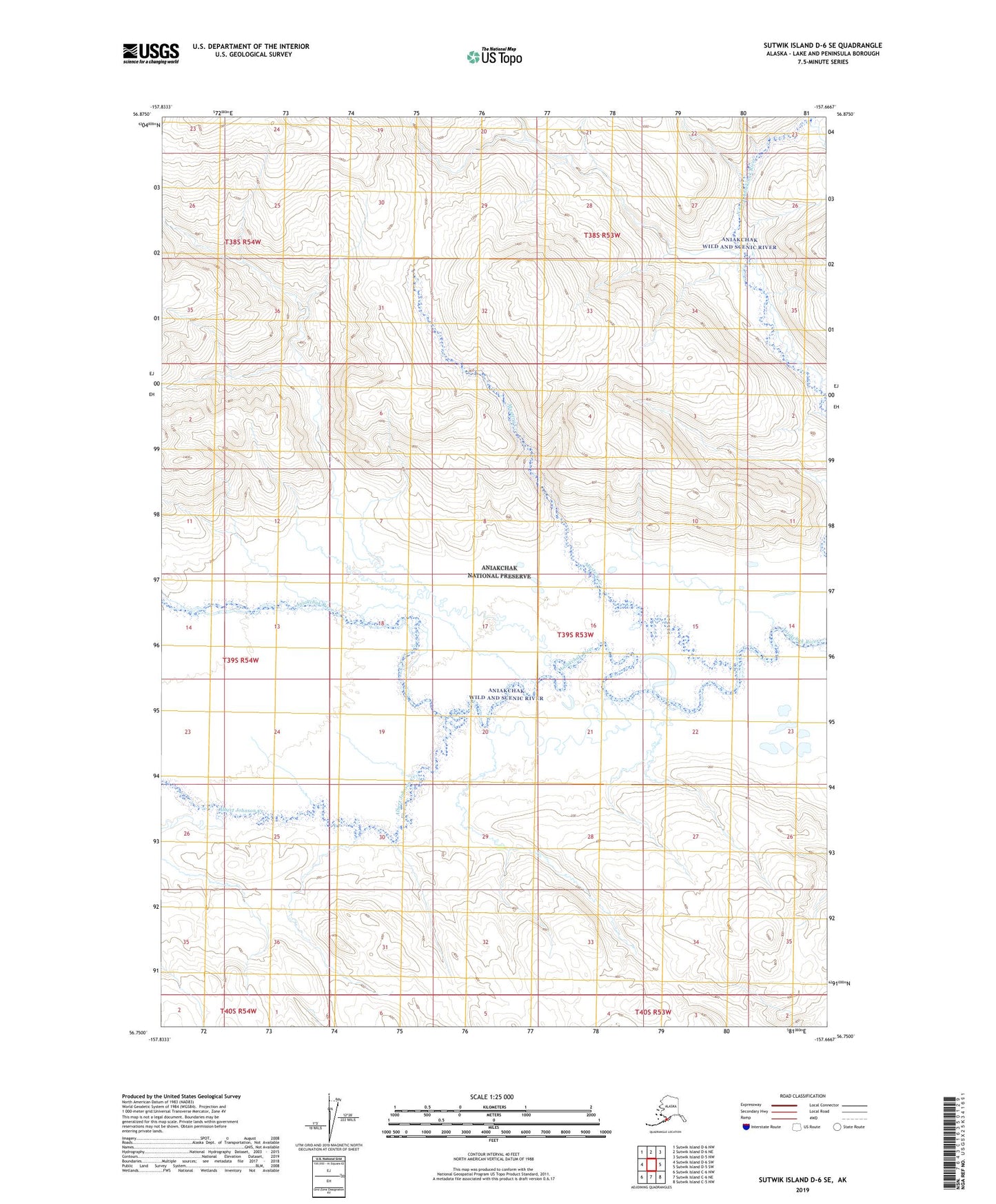 Sutwik Island D-6 SE Alaska US Topo Map Image