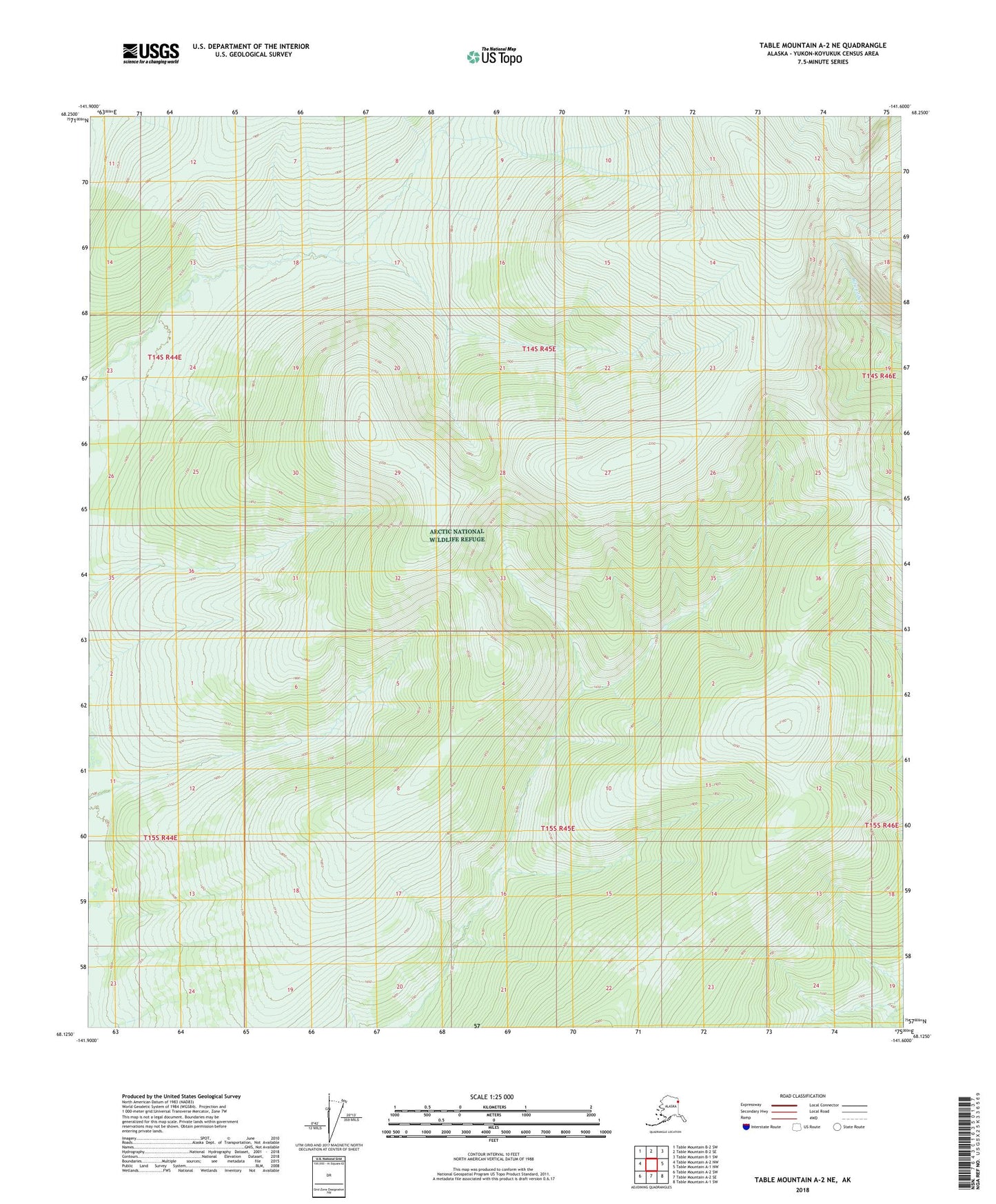 Table Mountain A-2 NE Alaska US Topo Map Image