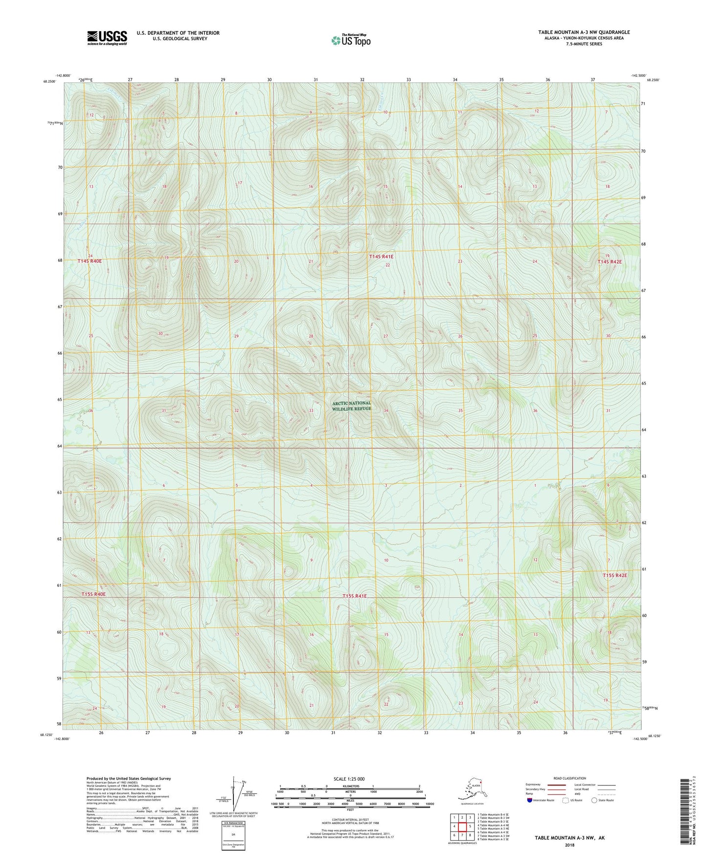 Table Mountain A-3 NW Alaska US Topo Map Image