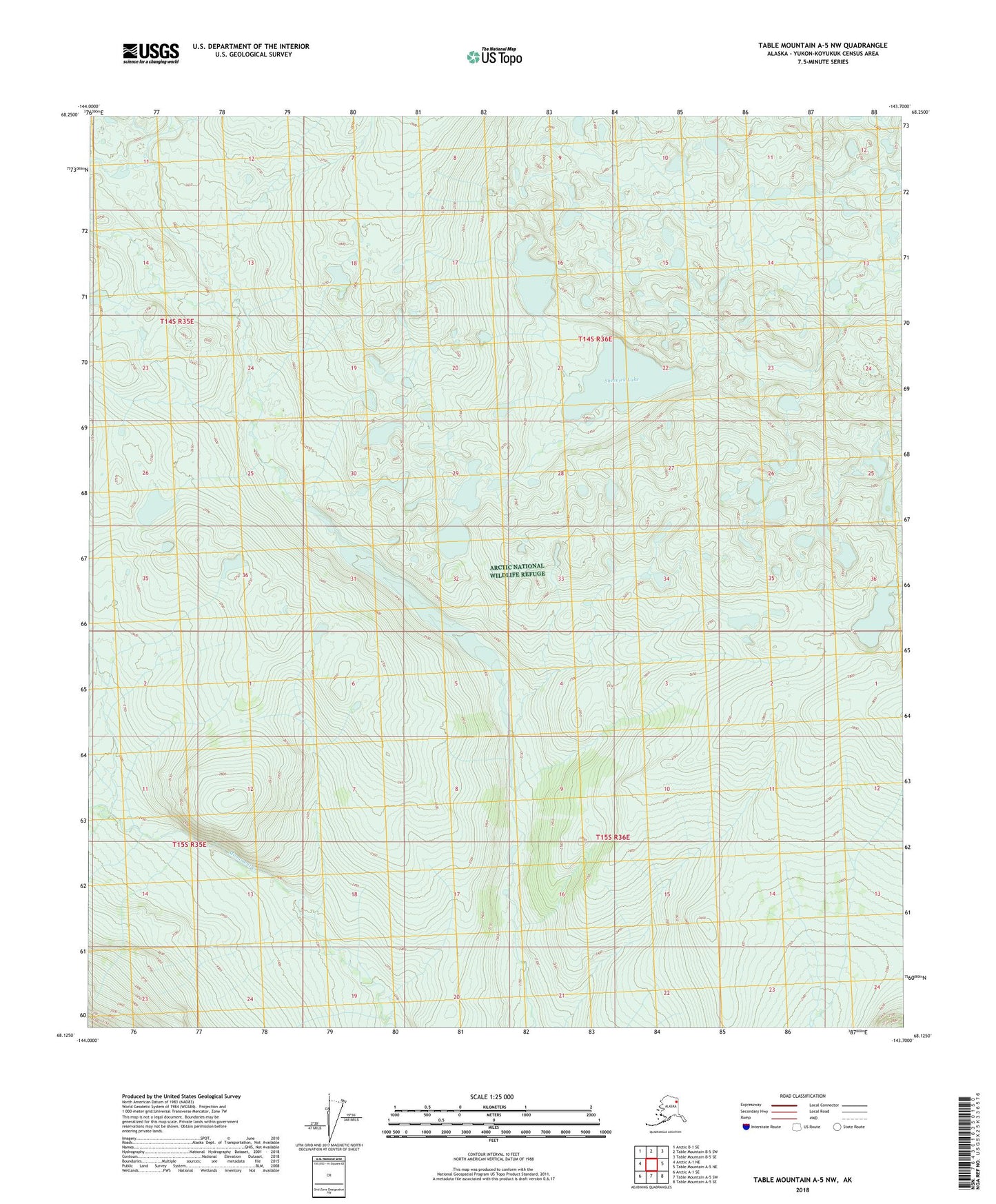 Table Mountain A-5 NW Alaska US Topo Map Image