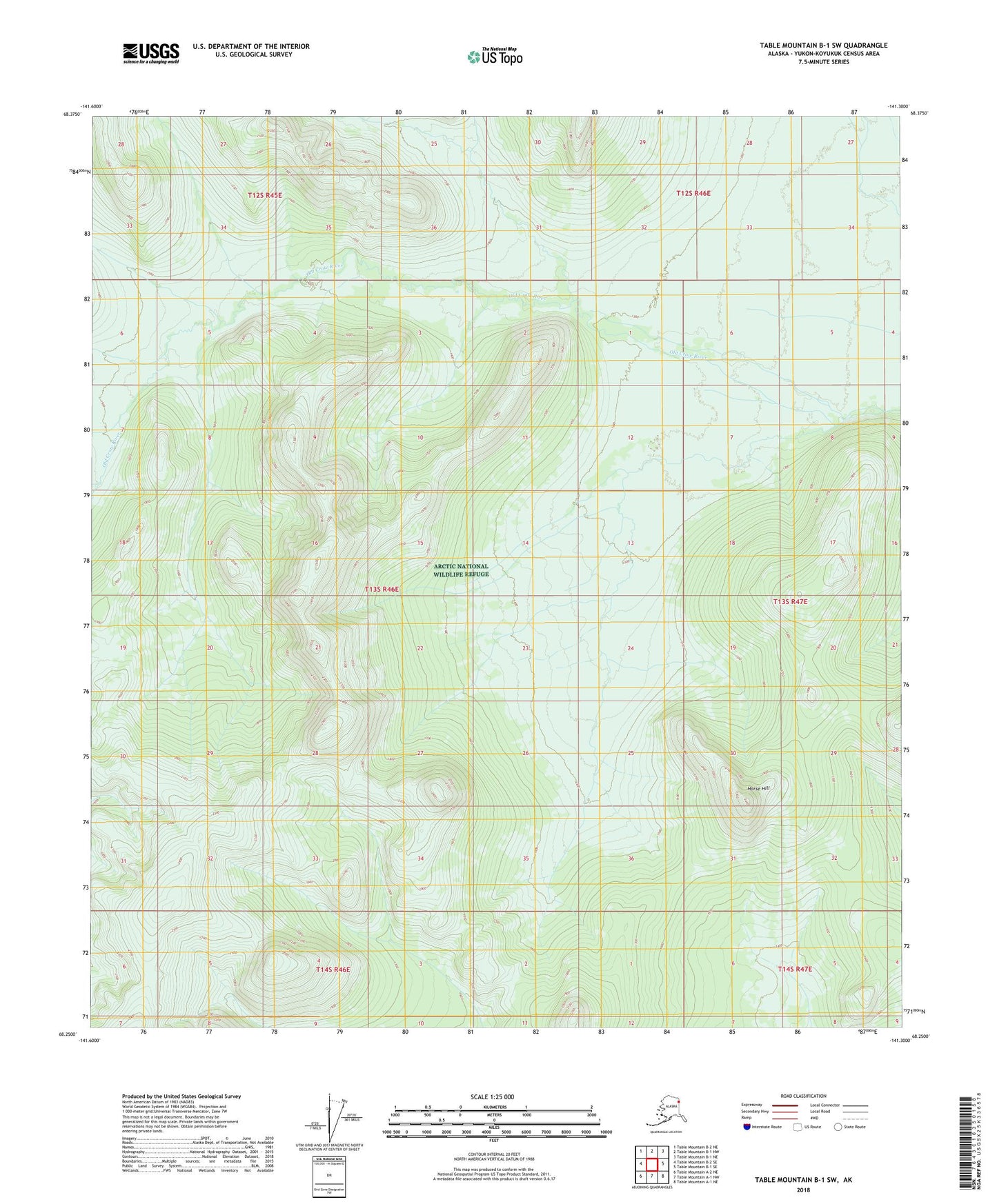 Table Mountain B-1 SW Alaska US Topo Map Image