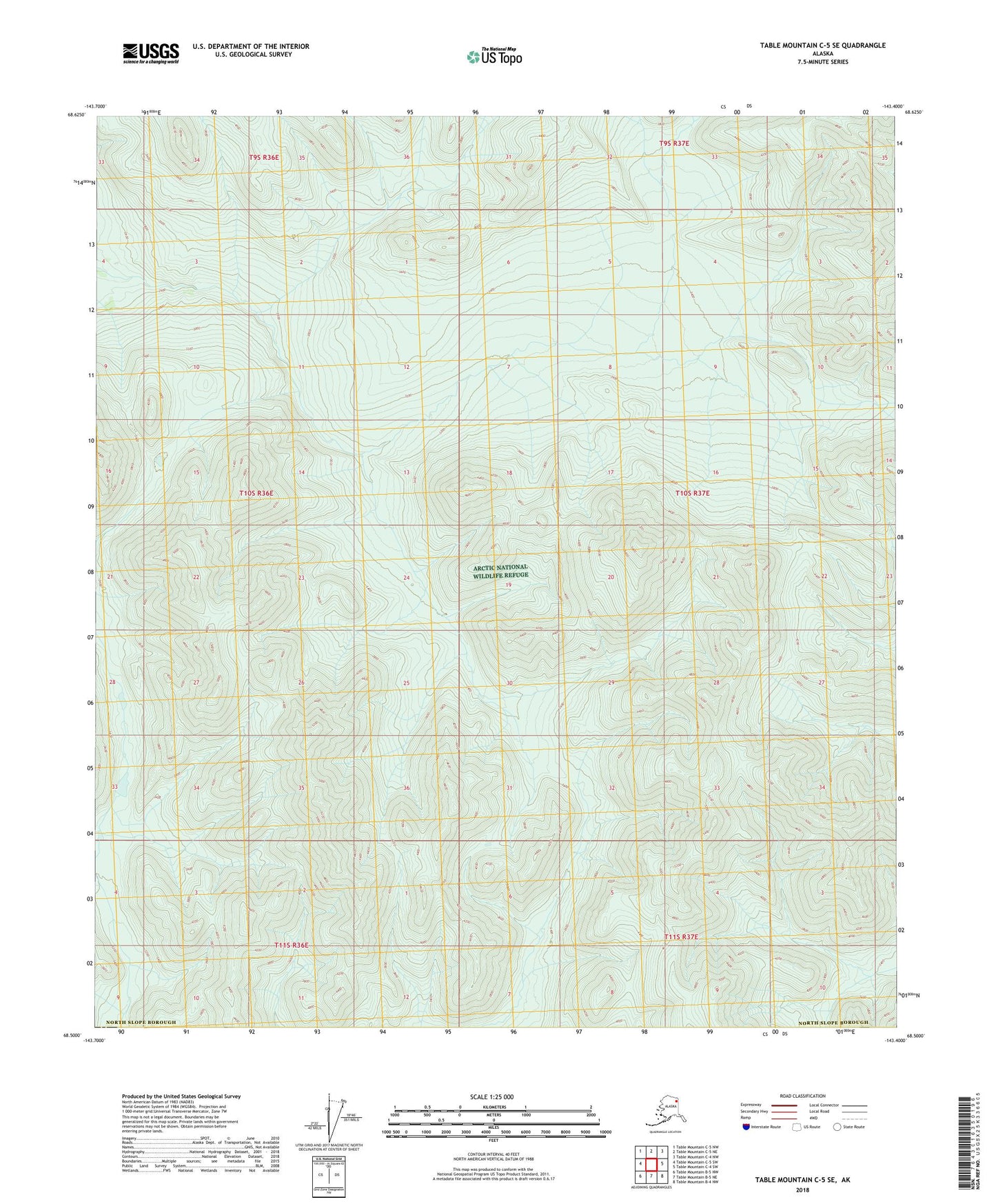 Table Mountain C-5 SE Alaska US Topo Map Image