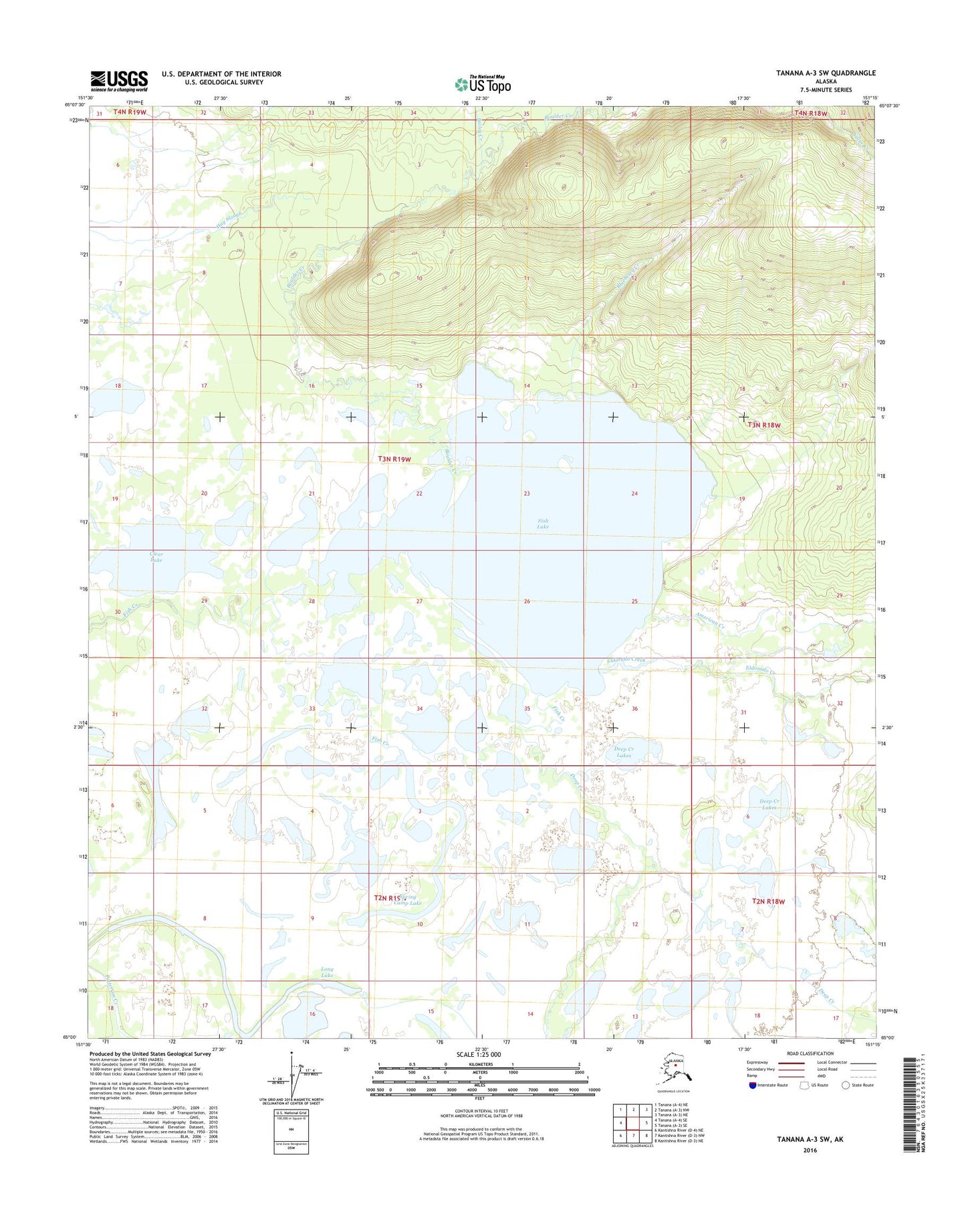 Tanana A-3 SW Alaska US Topo Map Image