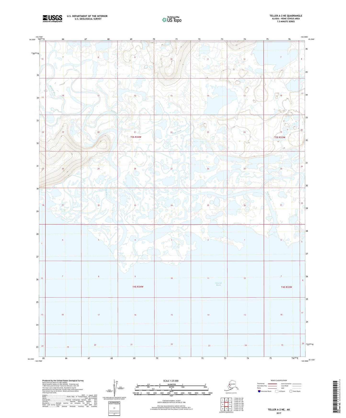 Teller A-2 NE Alaska US Topo Map Image
